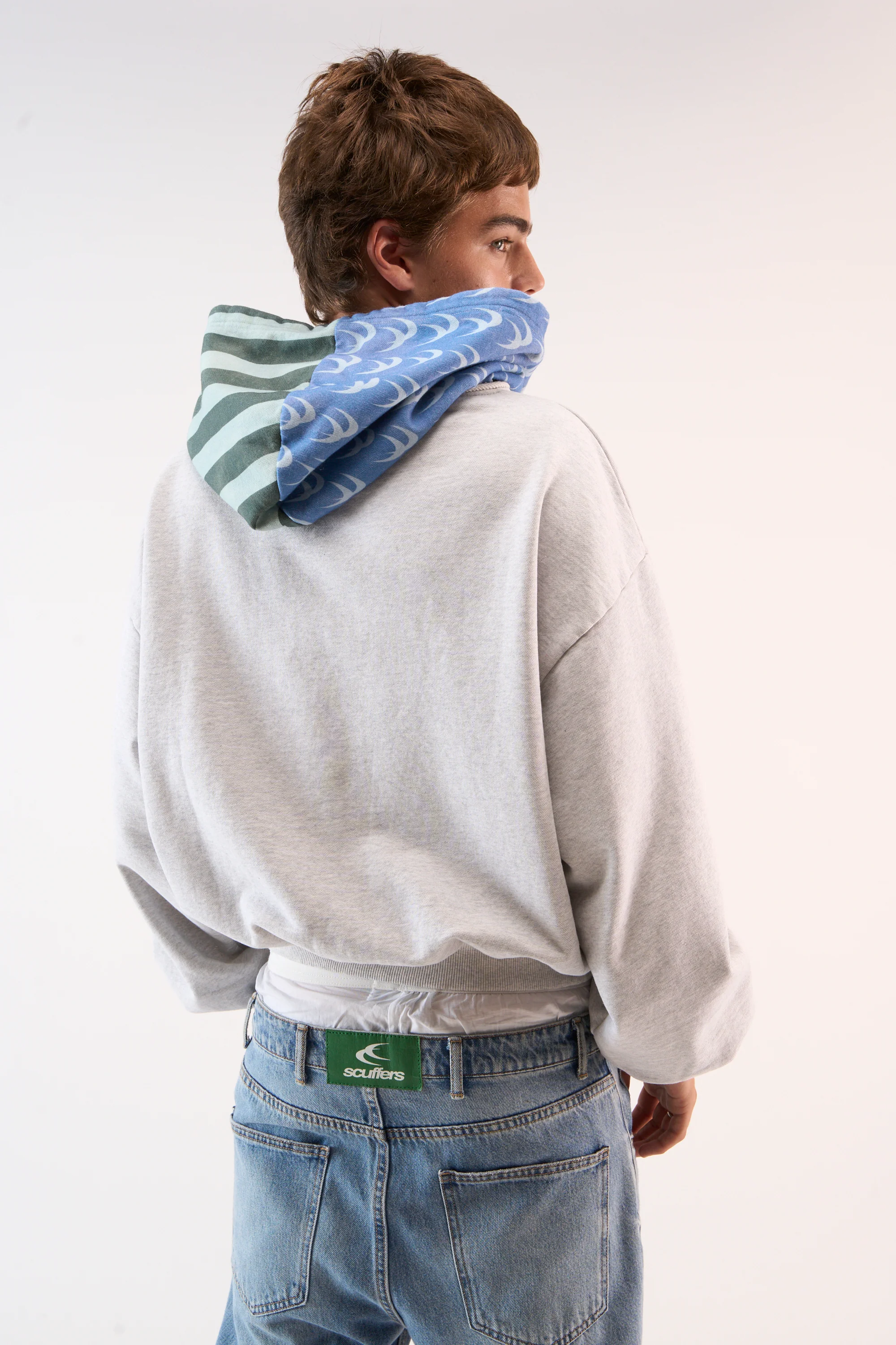 Nowhere Grey Melange Zipped Hoodie - Image 3