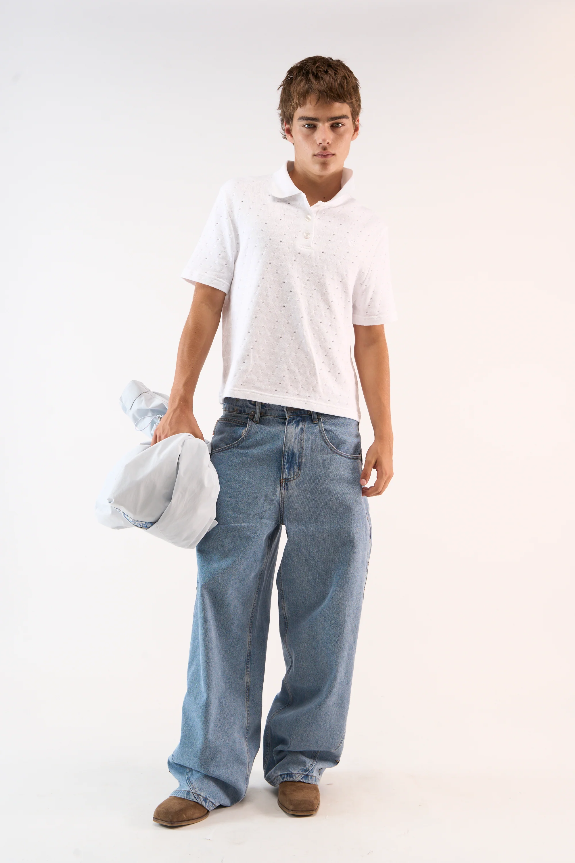 Openwork White Polo - Image 2