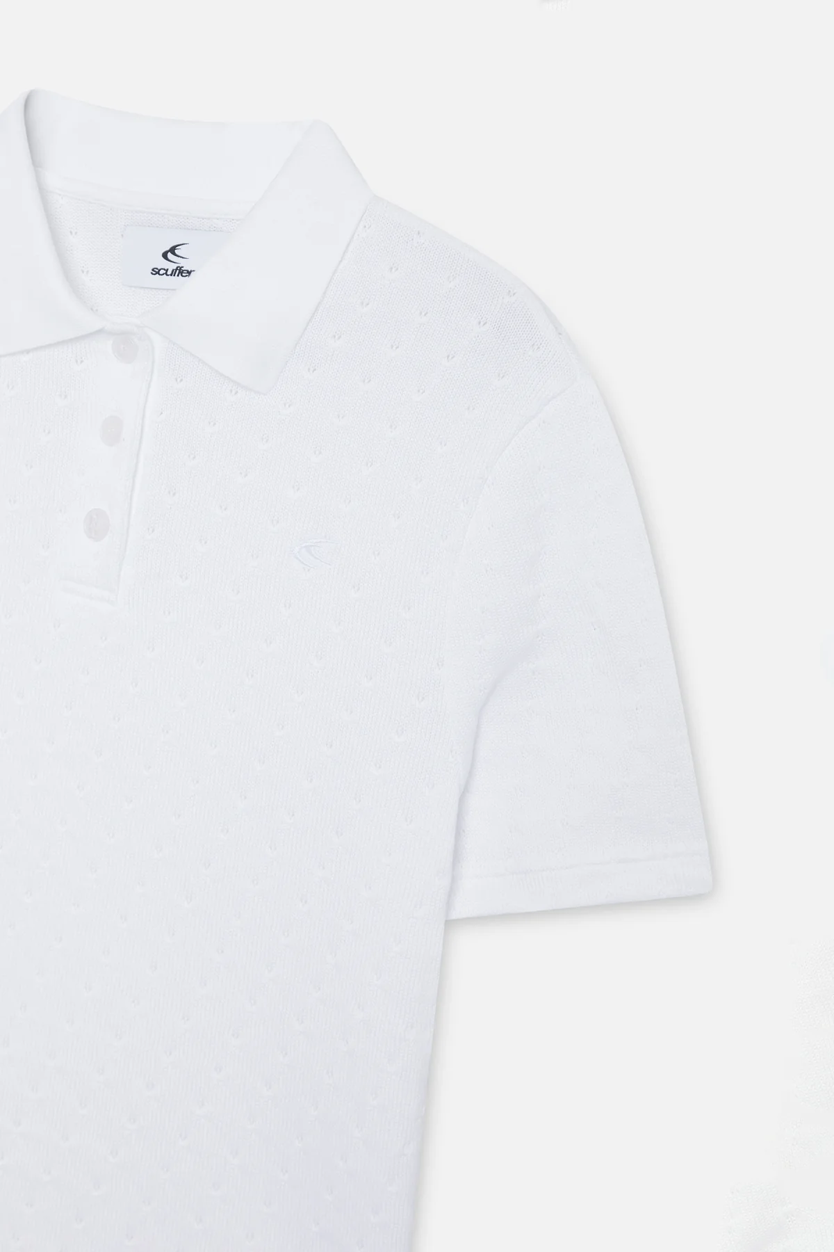 Openwork White Polo - Image 7