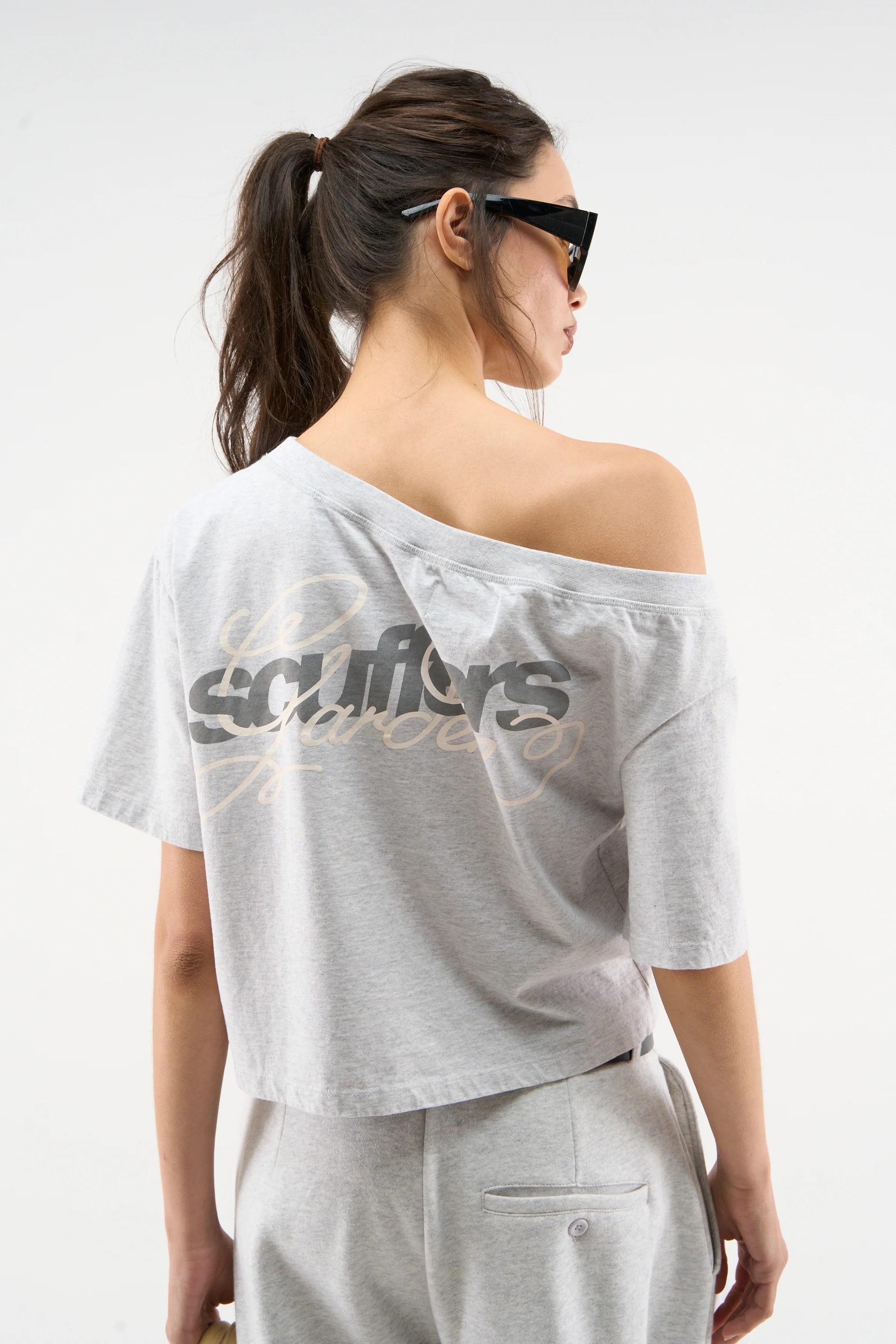 Over Grey Melange T-Shirt - Image 2