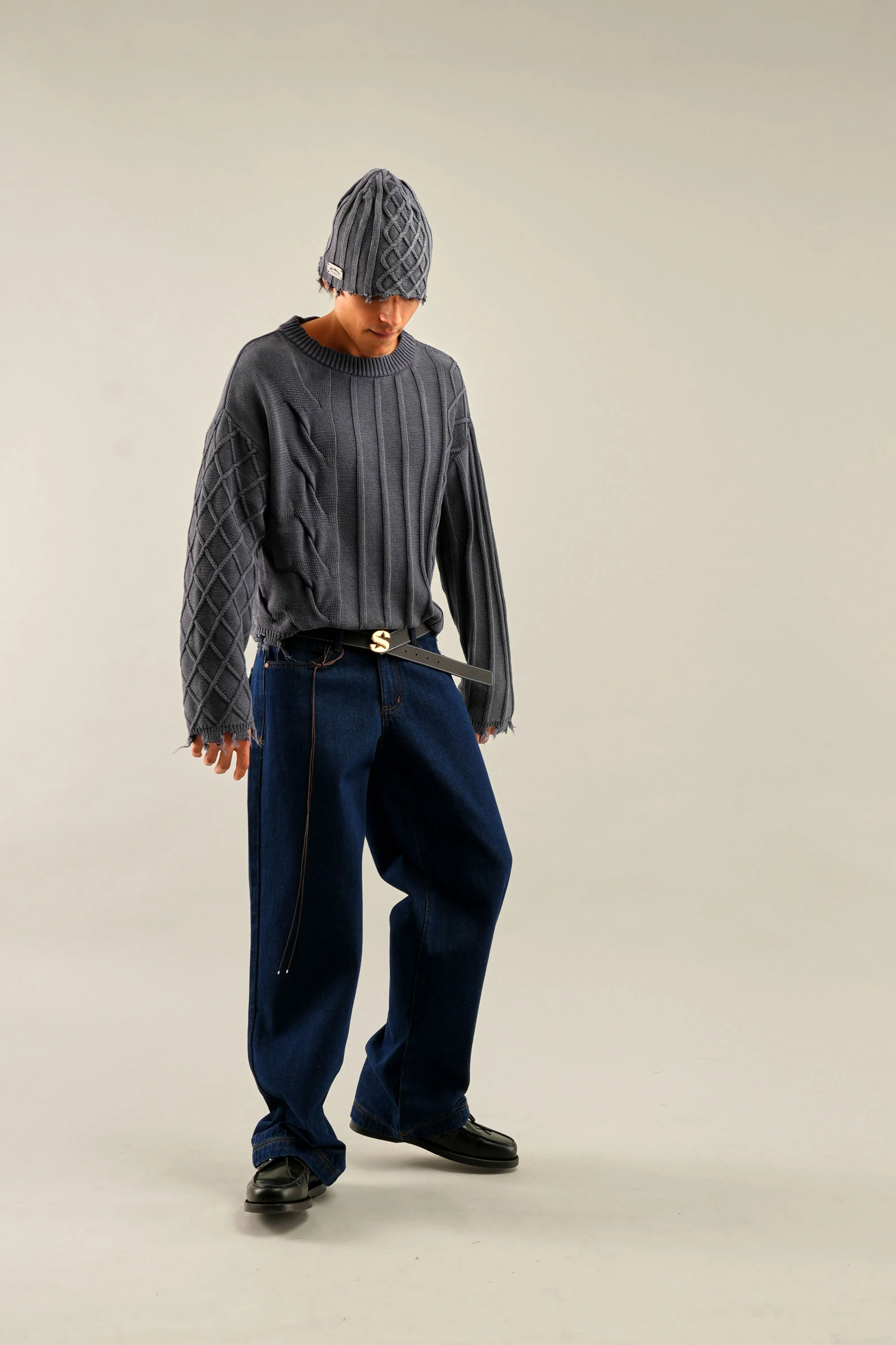 Oversized Navy Trench Jersey - Image 7