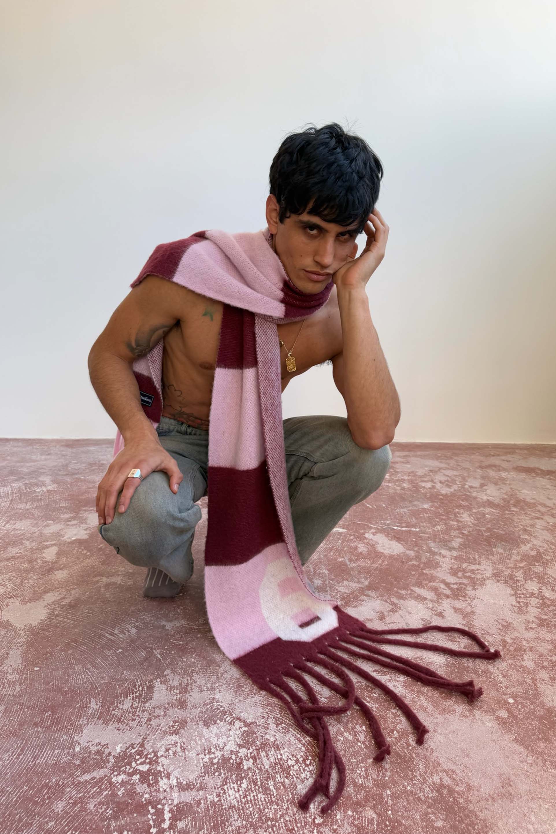 Picadilly Burgundy Scarf - Image 3