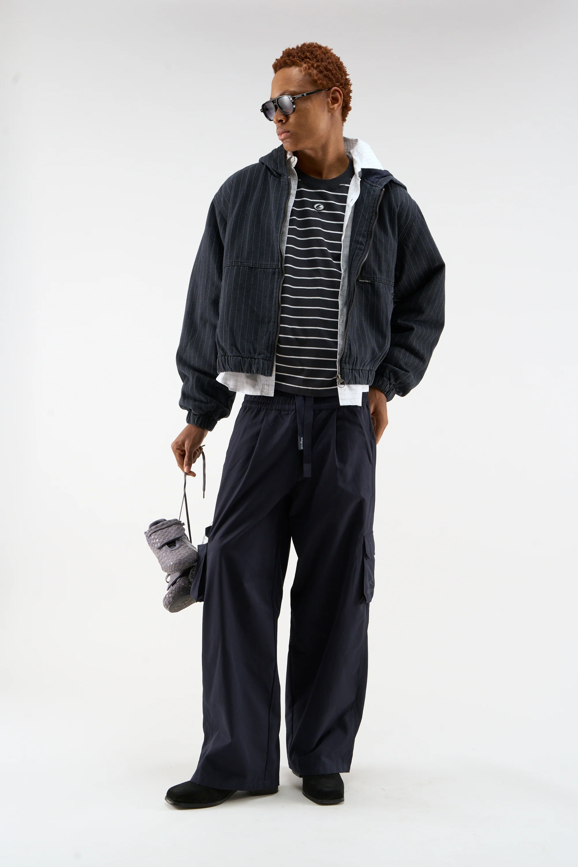 Pinstripe Dark Work Jacket - Image 3