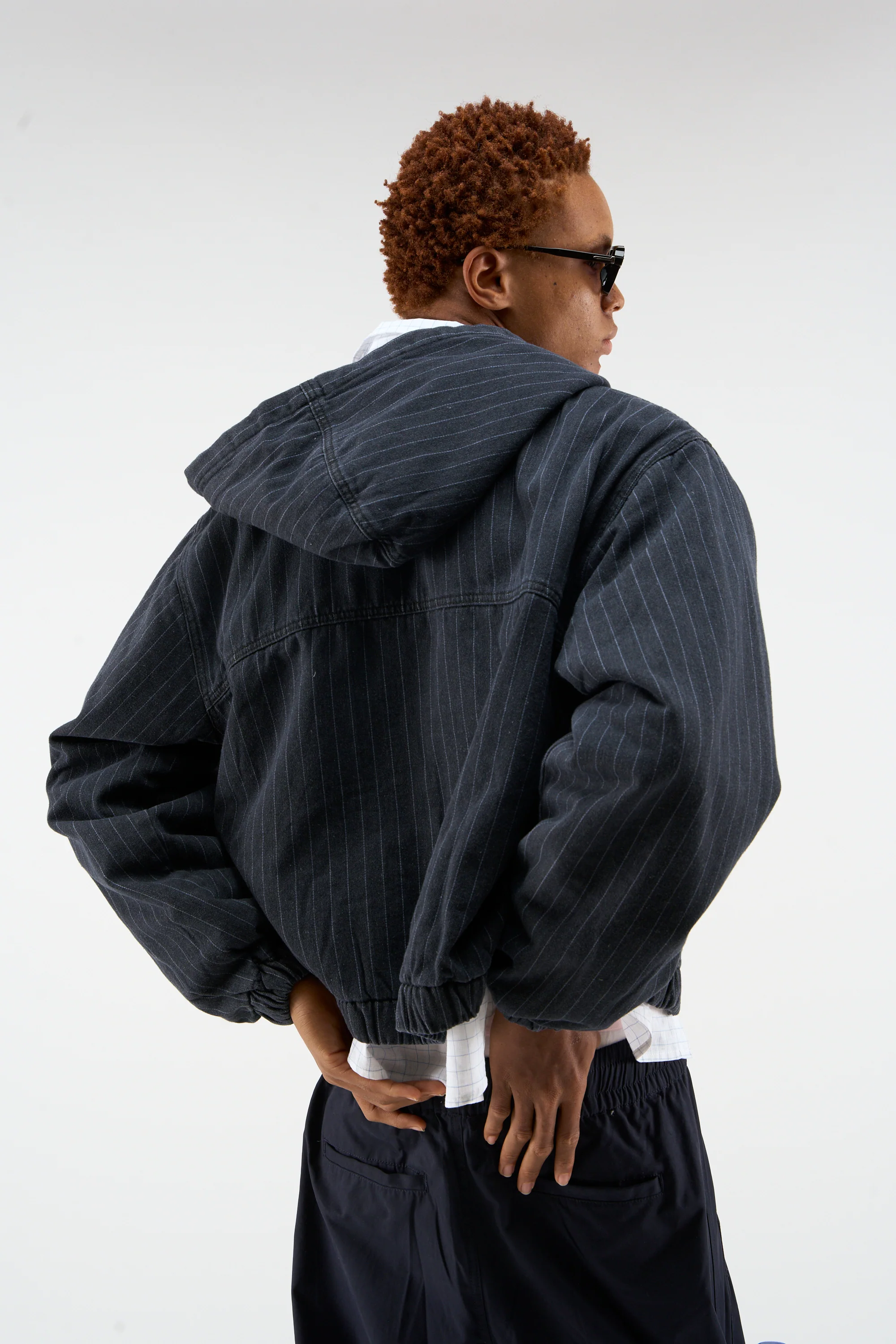 Pinstripe Dark Work Jacket - Image 4