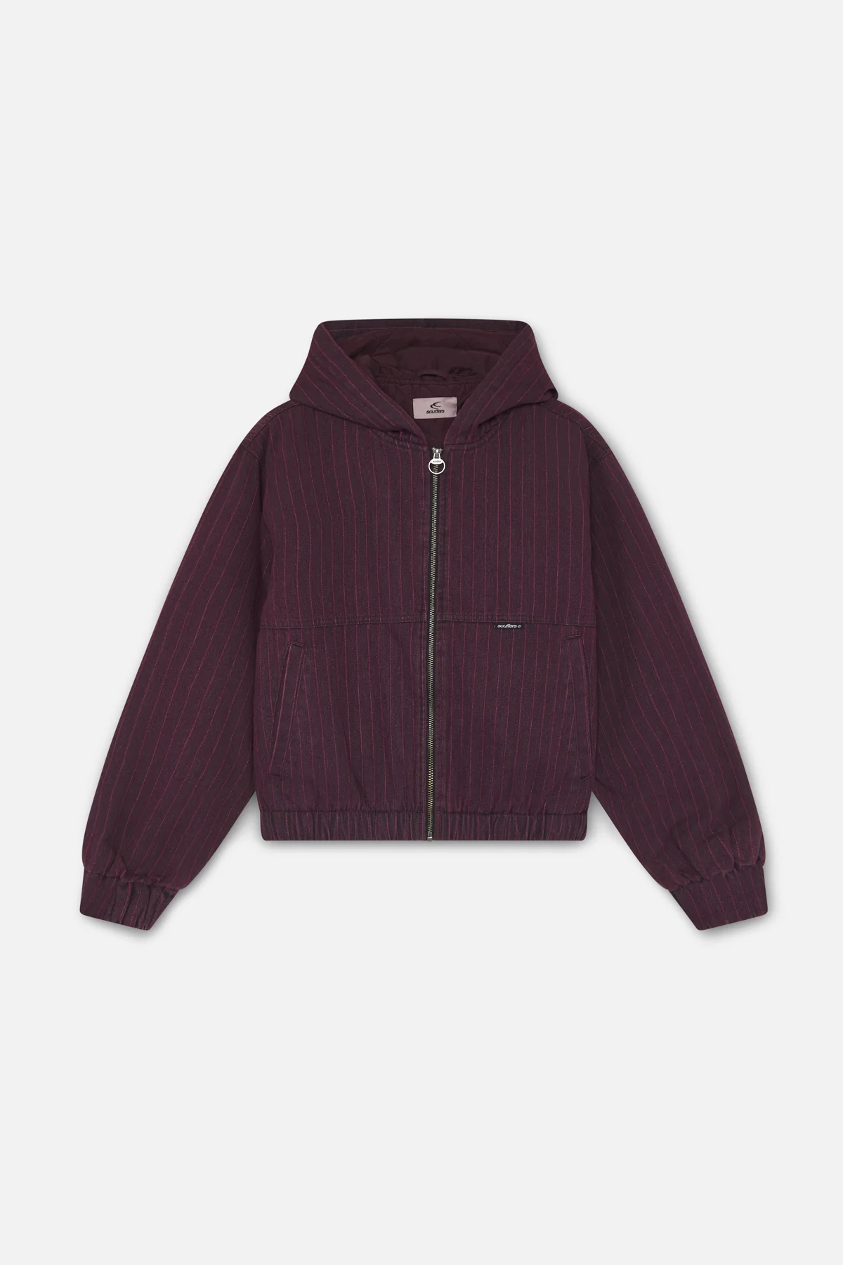Pinstripe Burgundy Work Jacket - Image 4