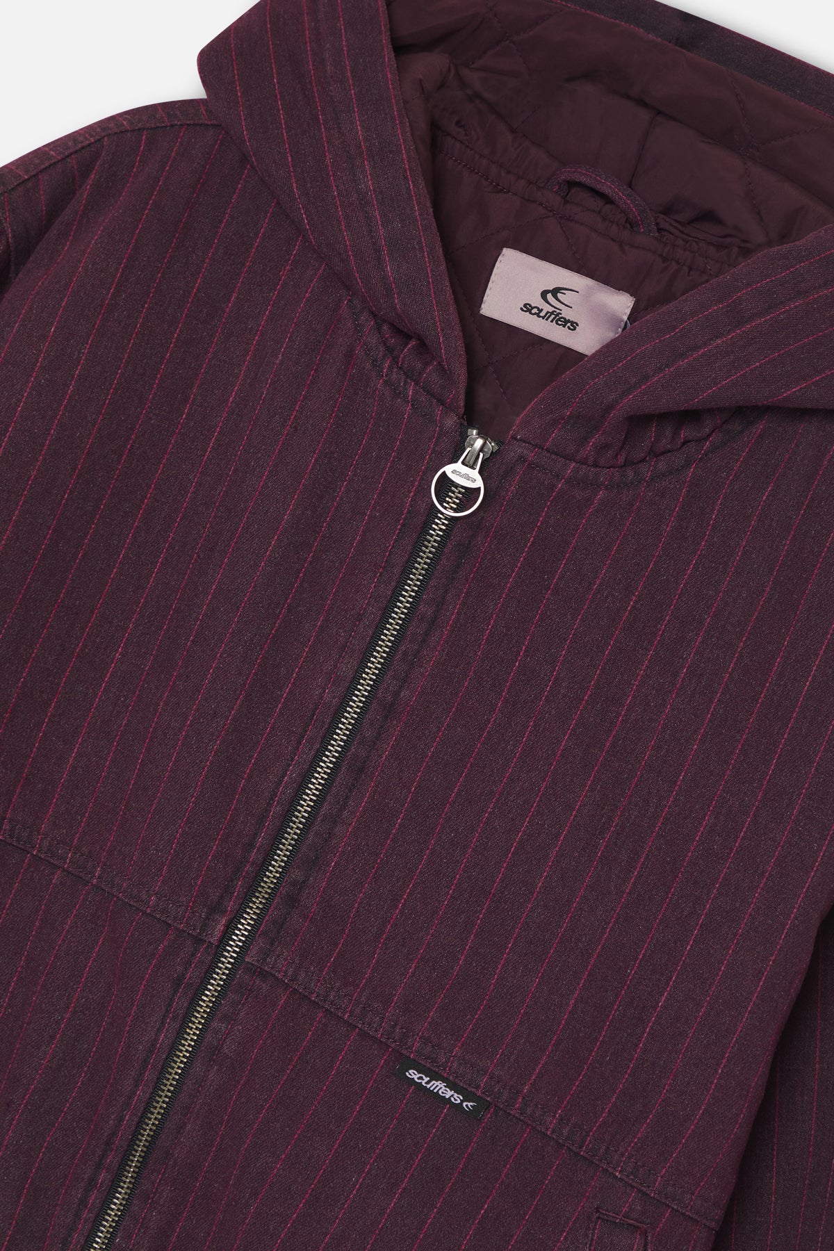 Pinstripe Burgundy Work Jacket - Image 6