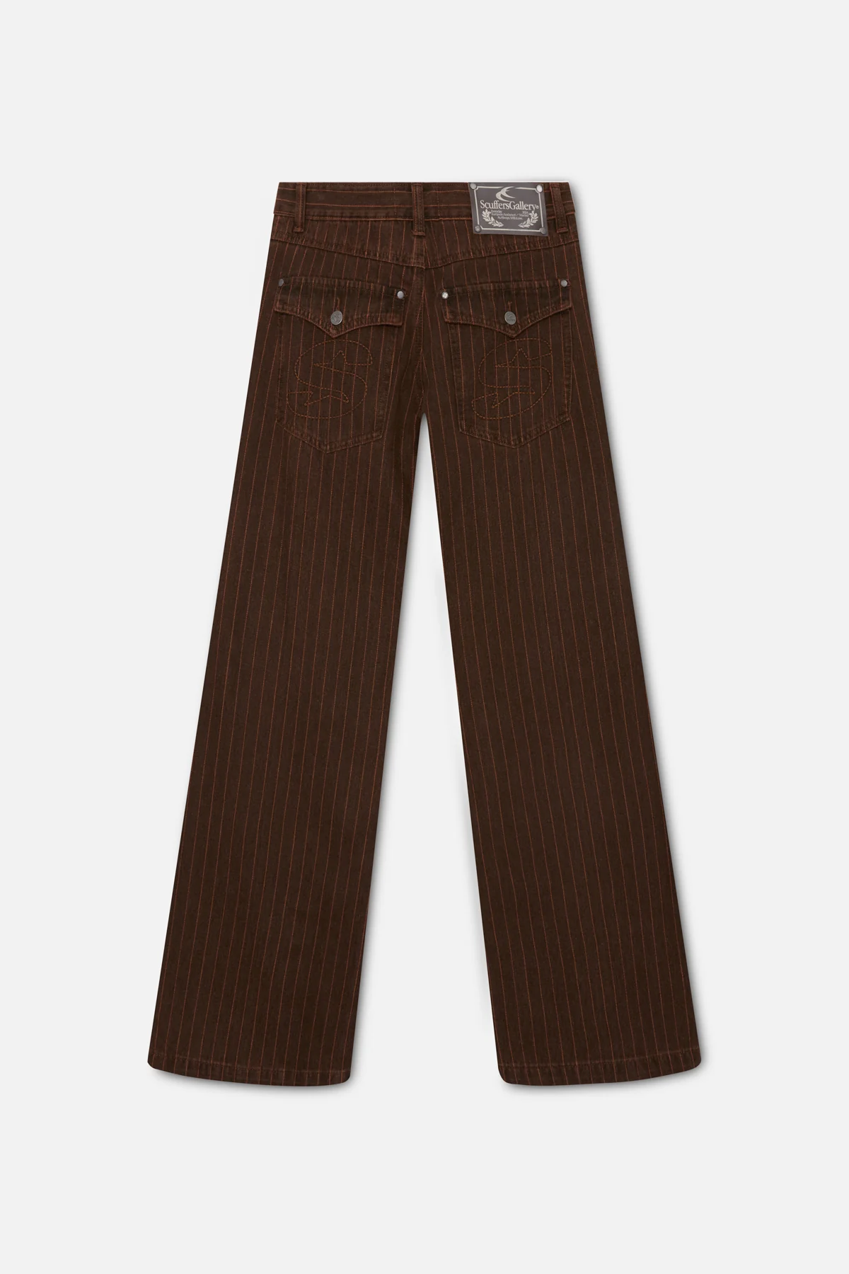 Pinstripe Carrie Brown Pants - Image 3