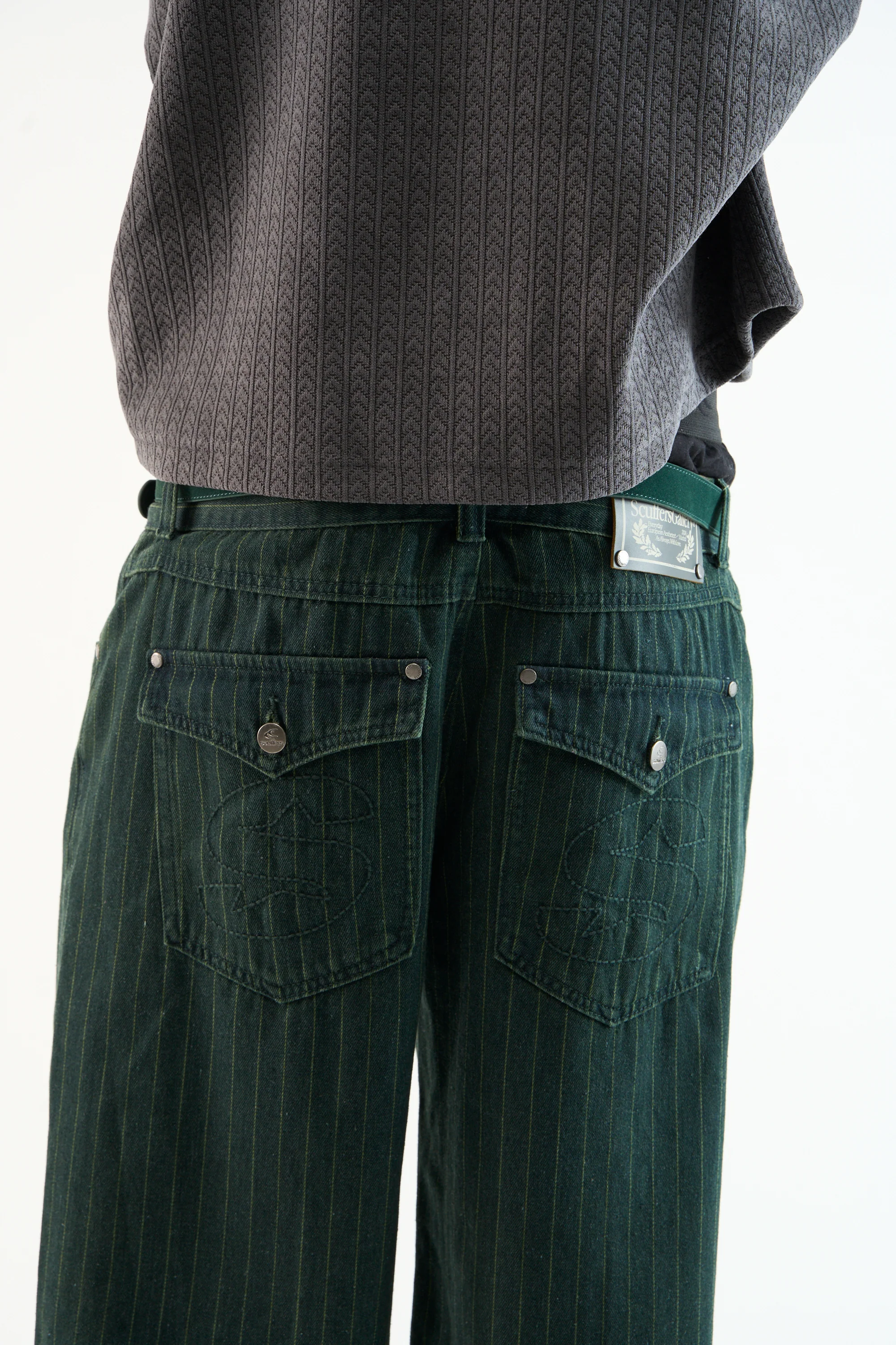 Pinstripe Carrie Green Pants - Image 8