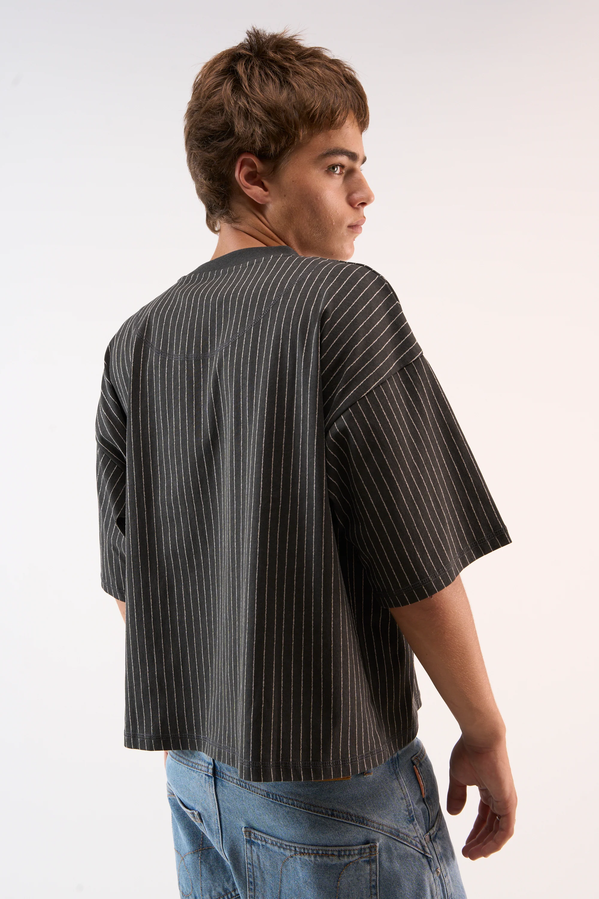 Pinstripe Dark T-Shirt - Image 4