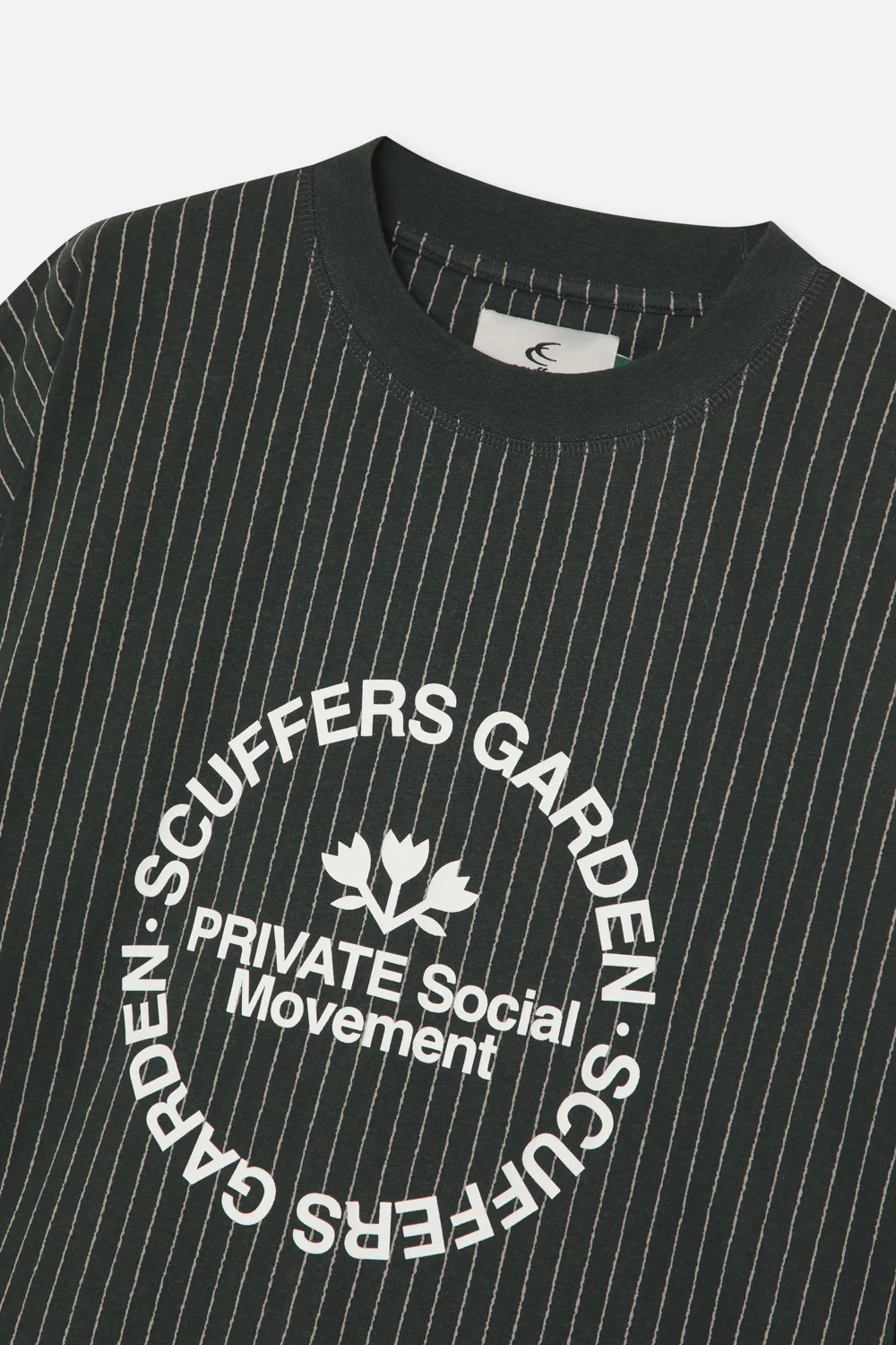 Pinstripe Green T-Shirt - Image 7