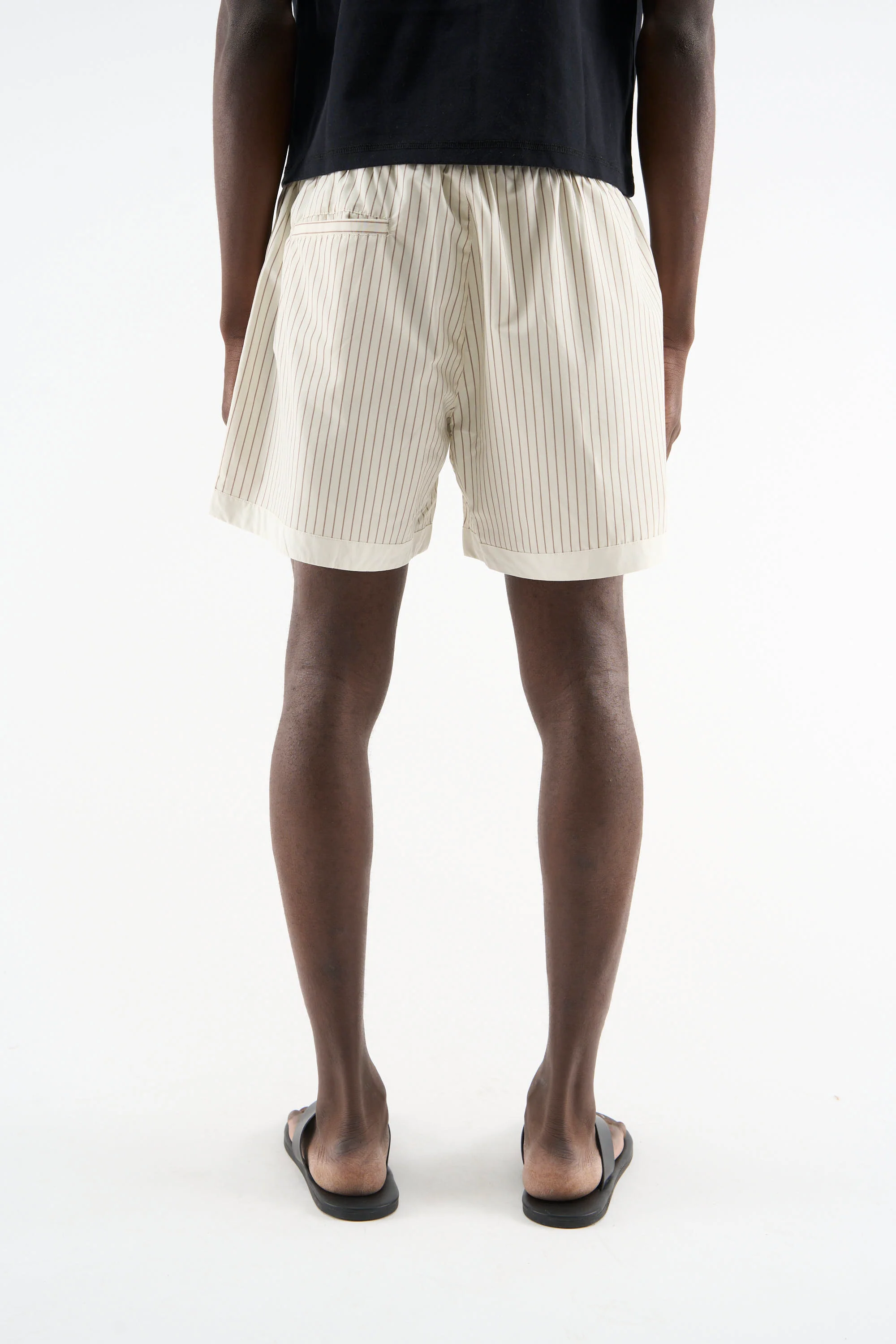 Pinstripe White Swimpants - Image 4