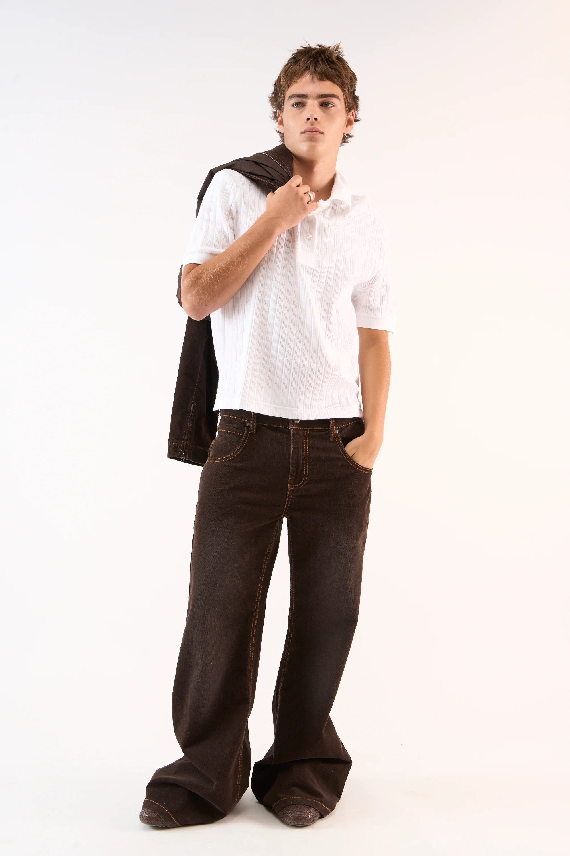 Placket White Polo - Image 4