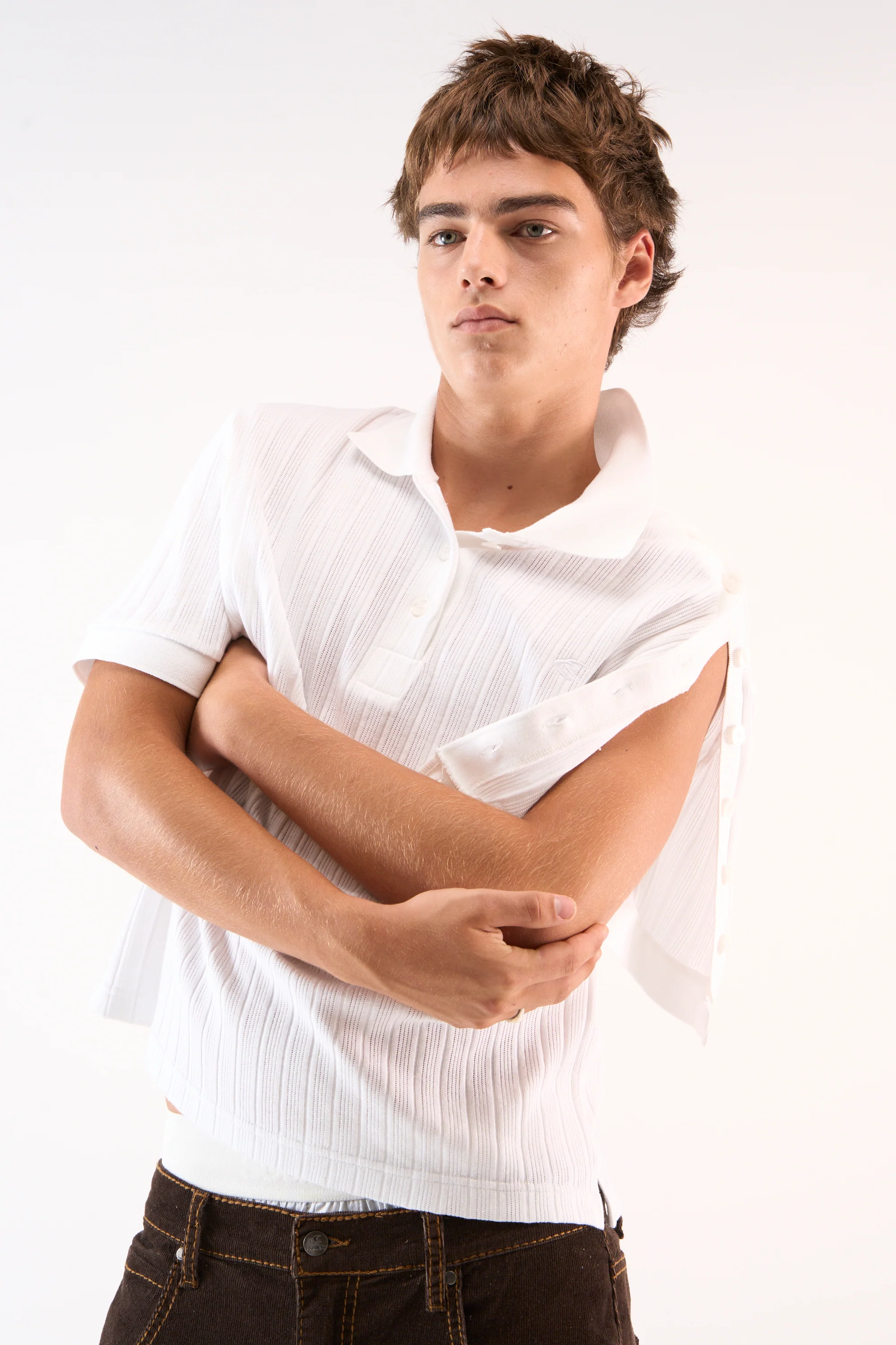 Placket White Polo - Image 7