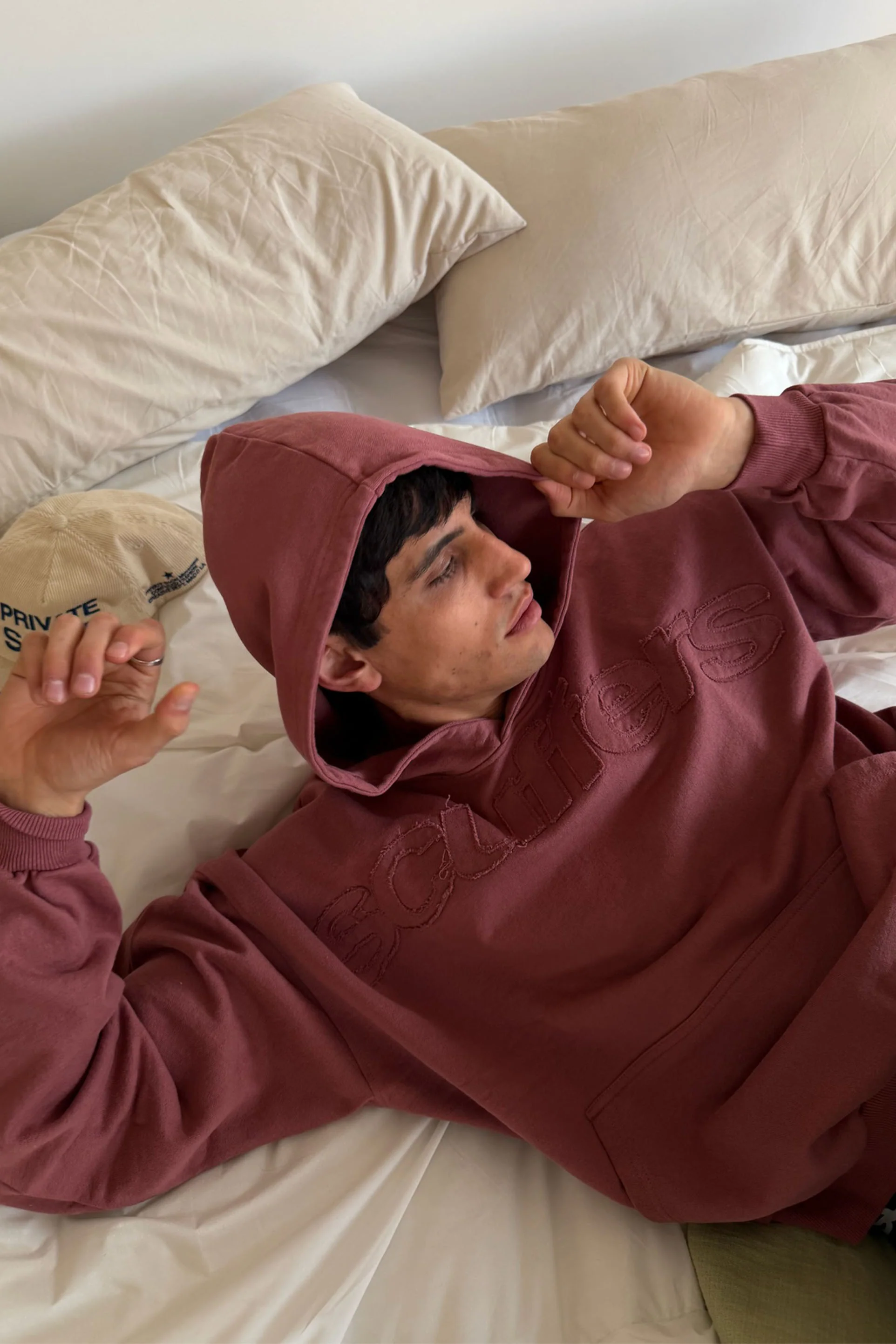 Raw Burgundy Hoodie - Image 3