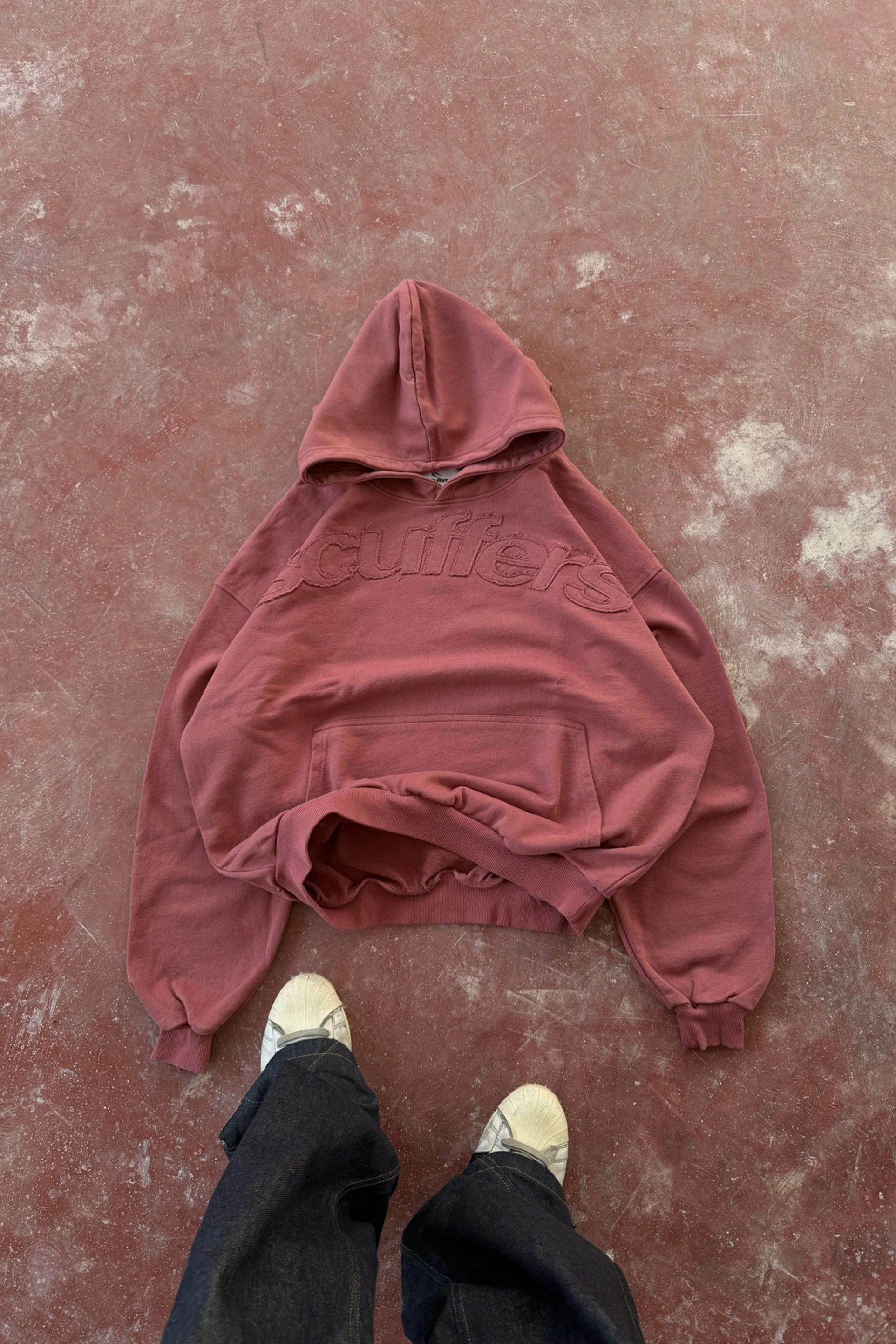 Raw Burgundy Hoodie - Image 4