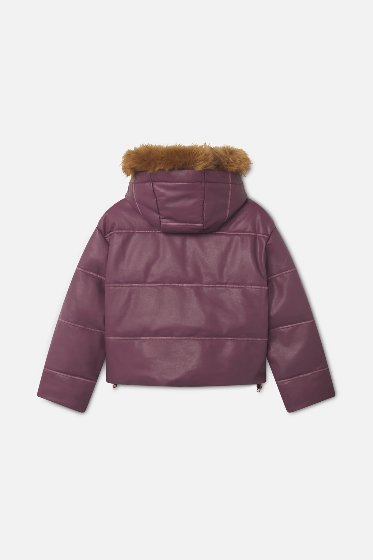 Raw Burgundy Puffer Jacket - Image 7