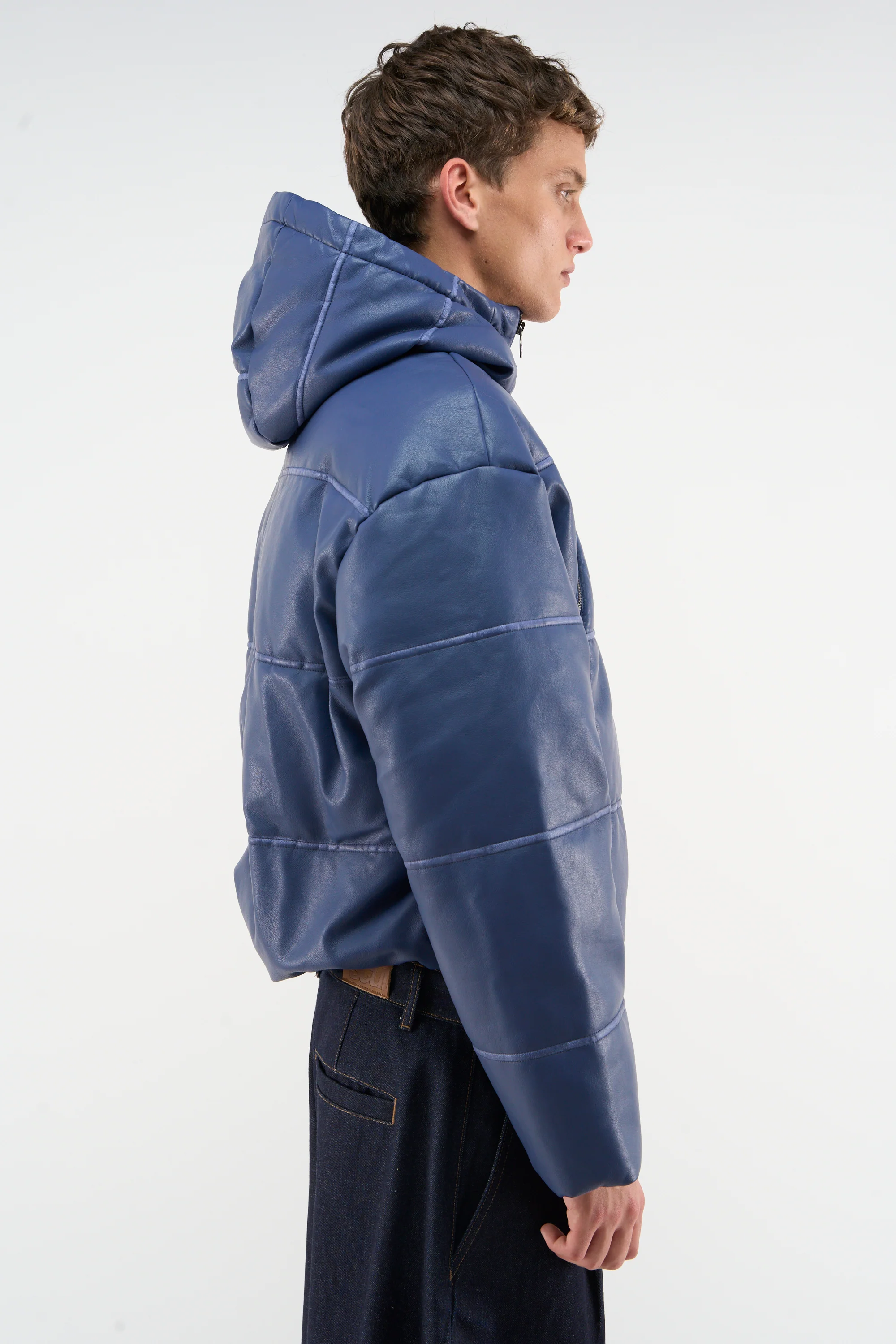 Raw Royal Blue Puffer Jacket - Image 4