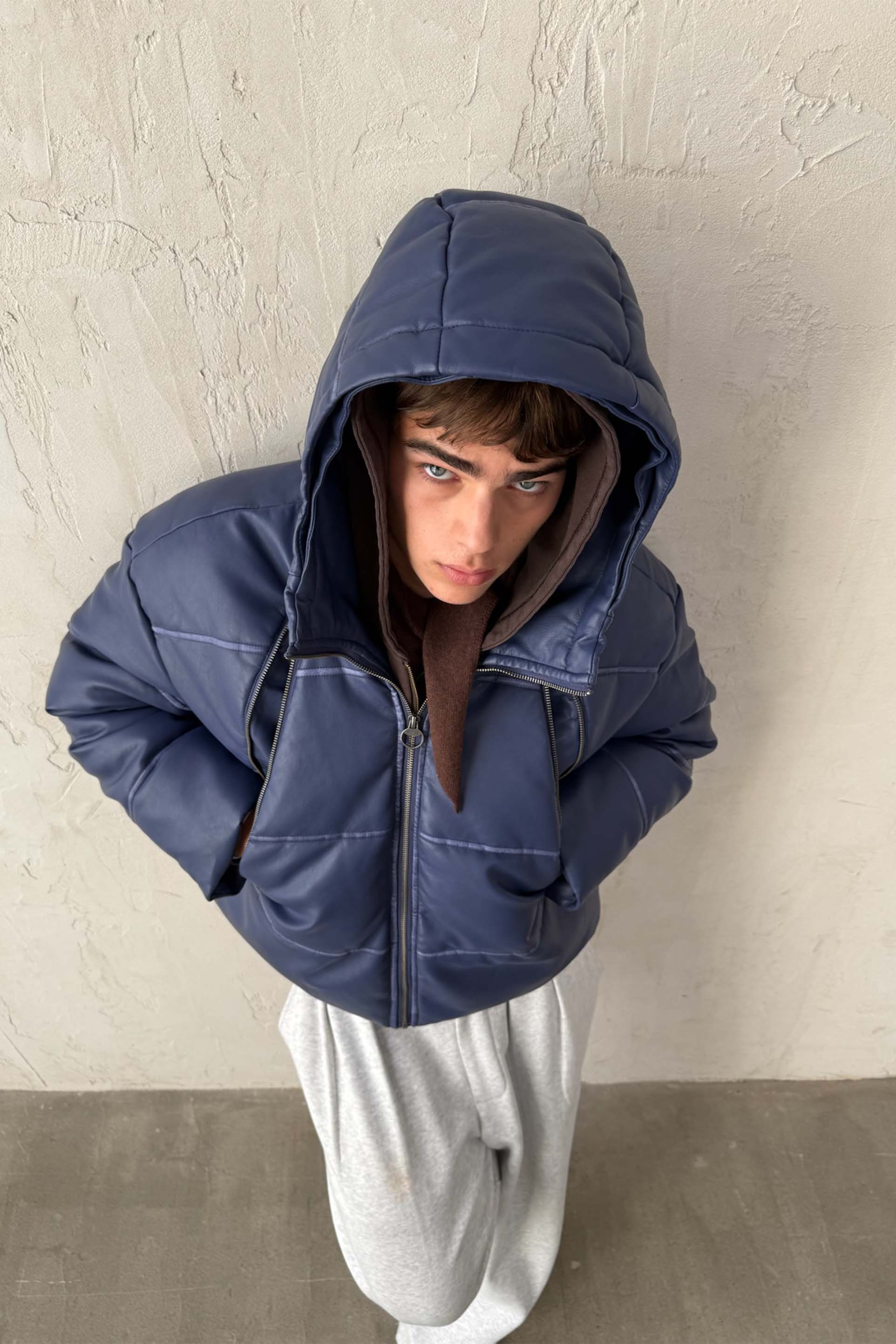 Raw Royal Blue Puffer Jacket - Image 7