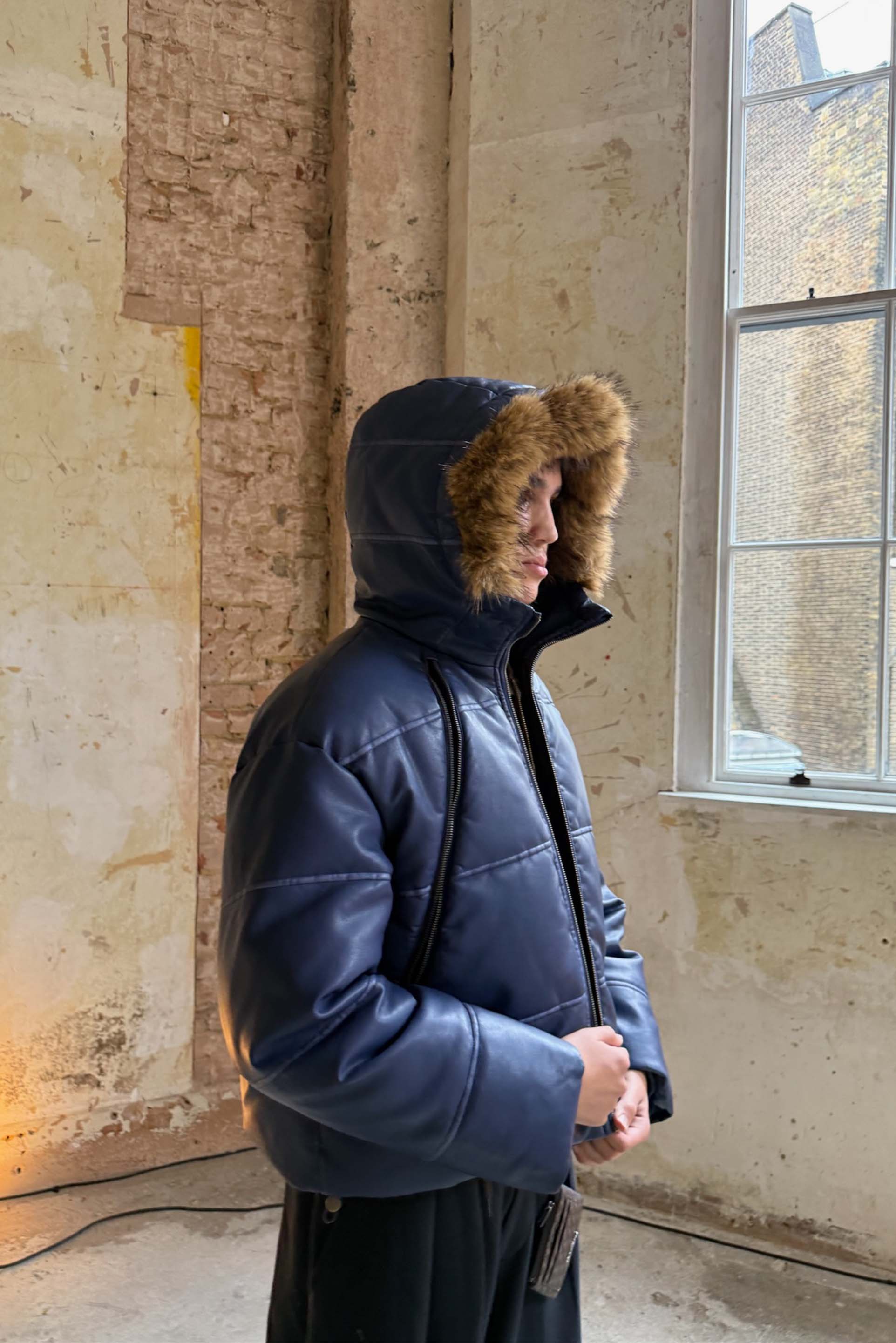 Raw Royal Blue Puffer Jacket - Image 9