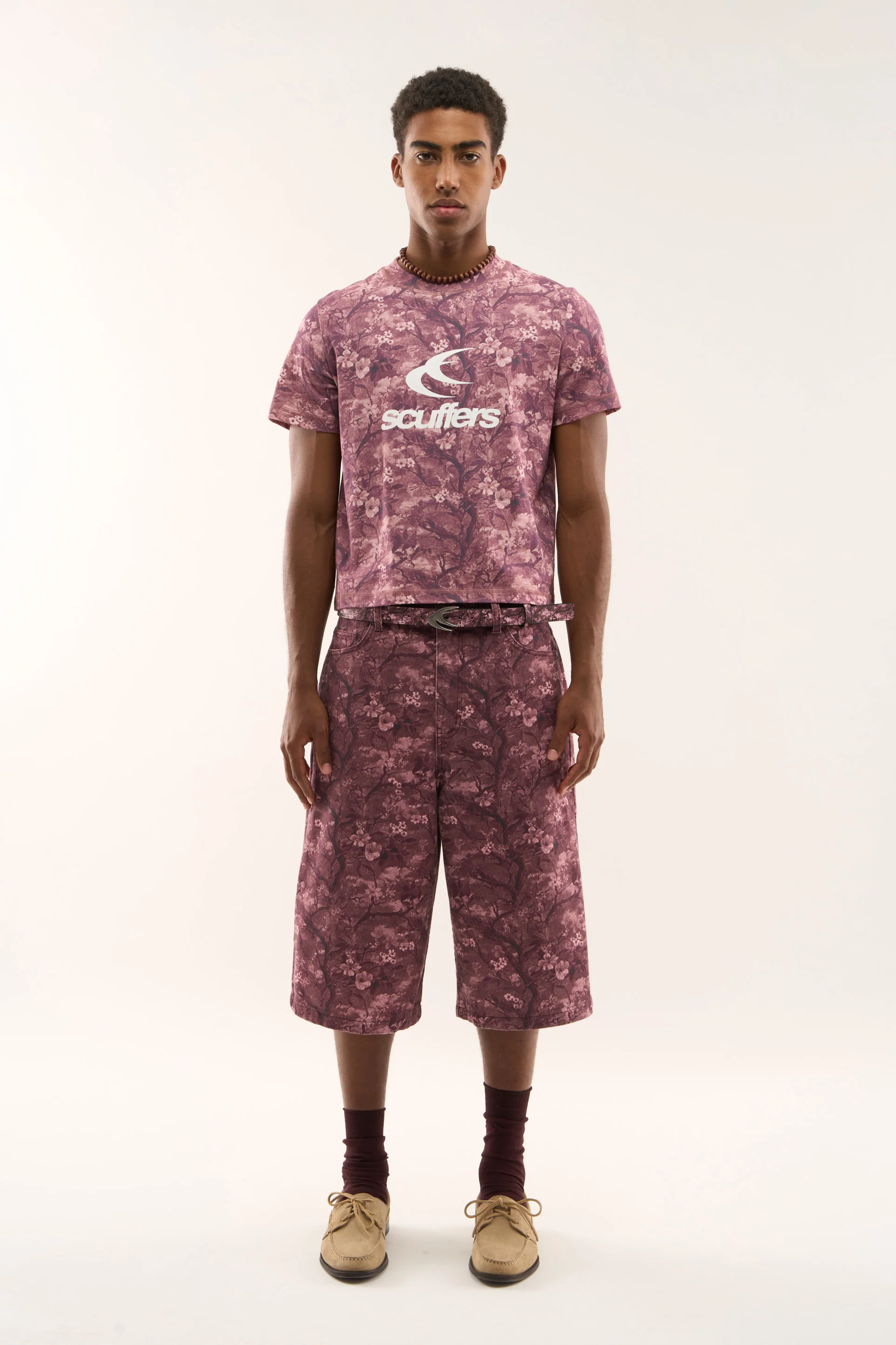 Real Flower Burgundy Jumbo Shorts - Image 4