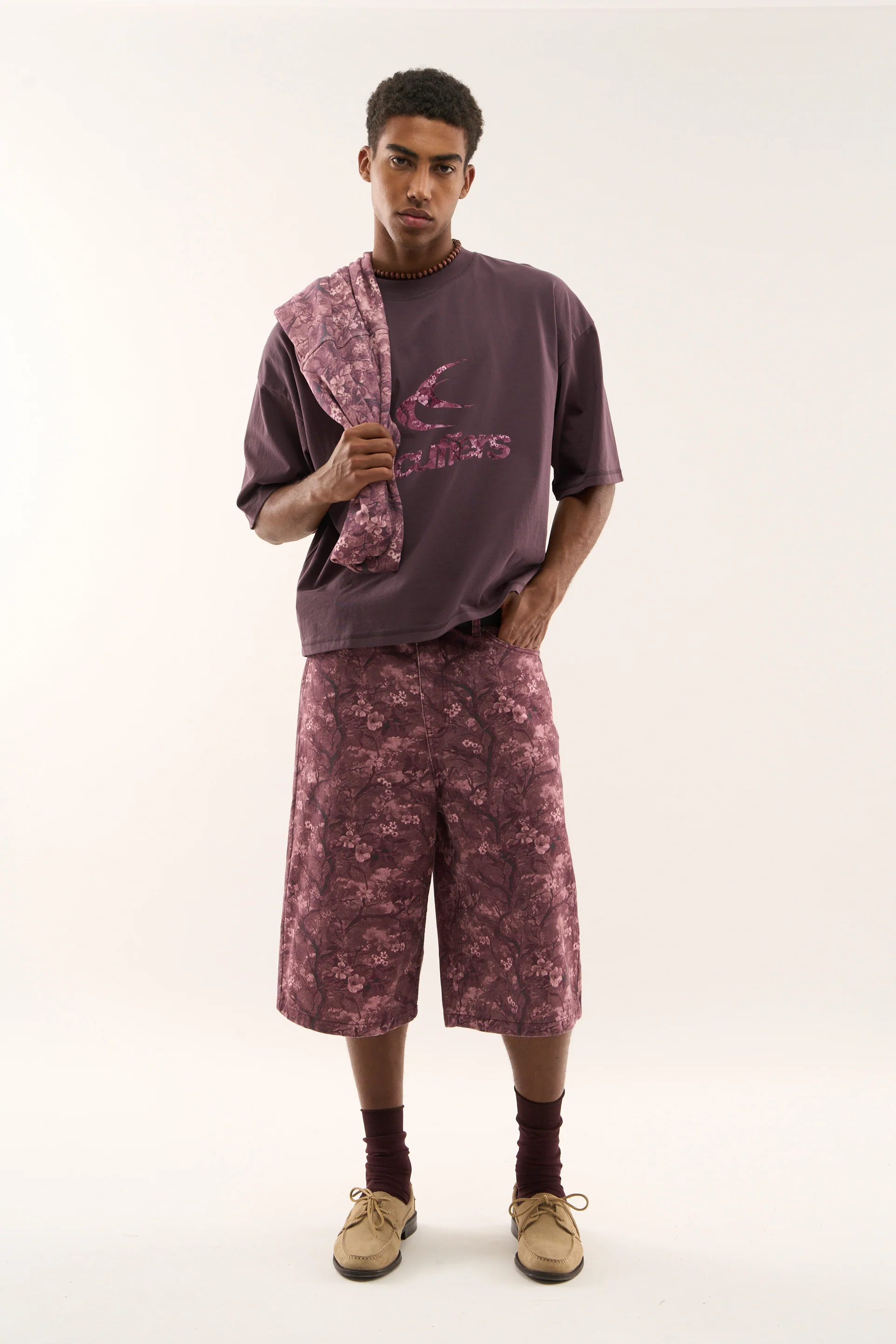 Real Flower Burgundy T-Shirt - Image 4