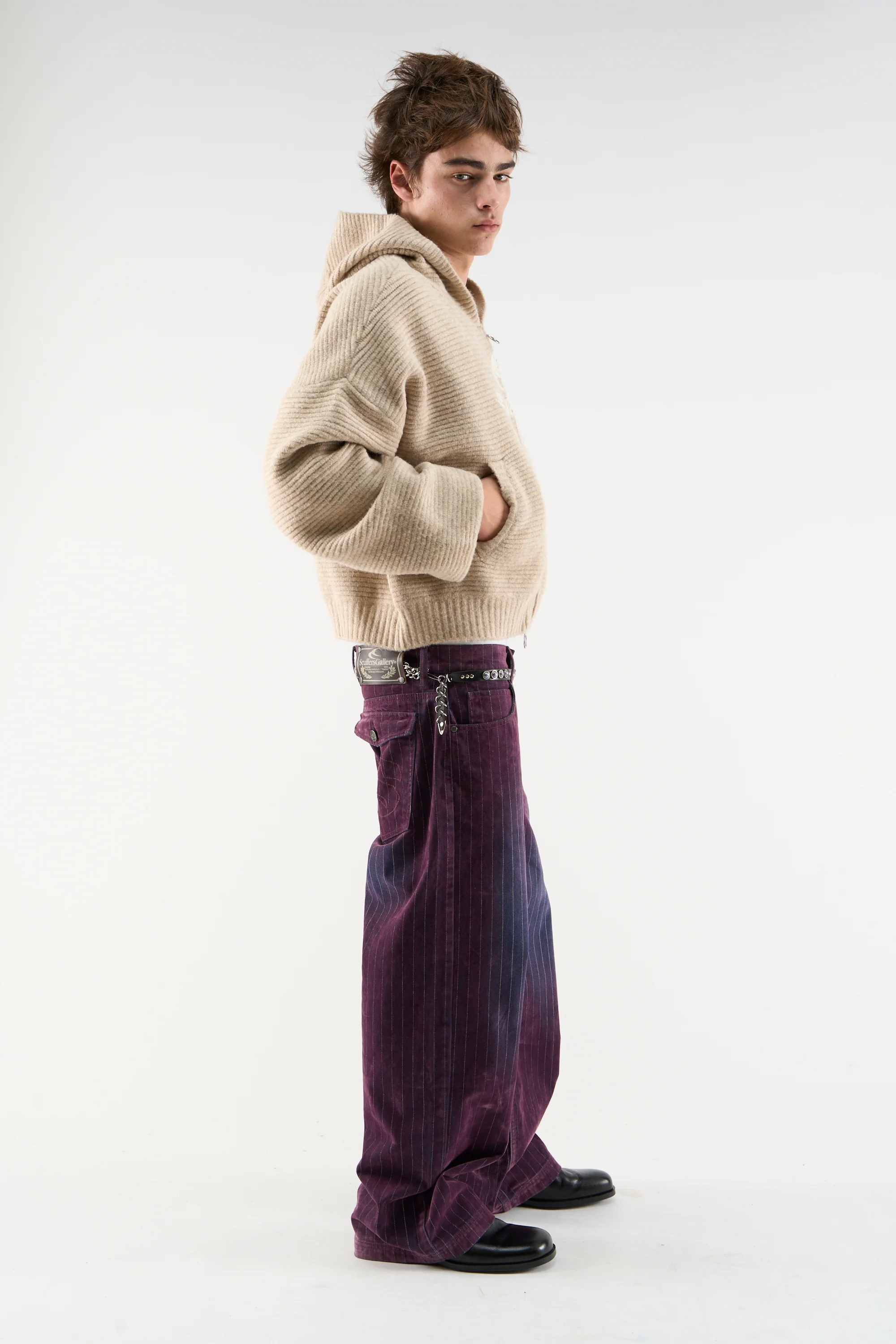 Roots Ecru Knit Zipper - Image 3