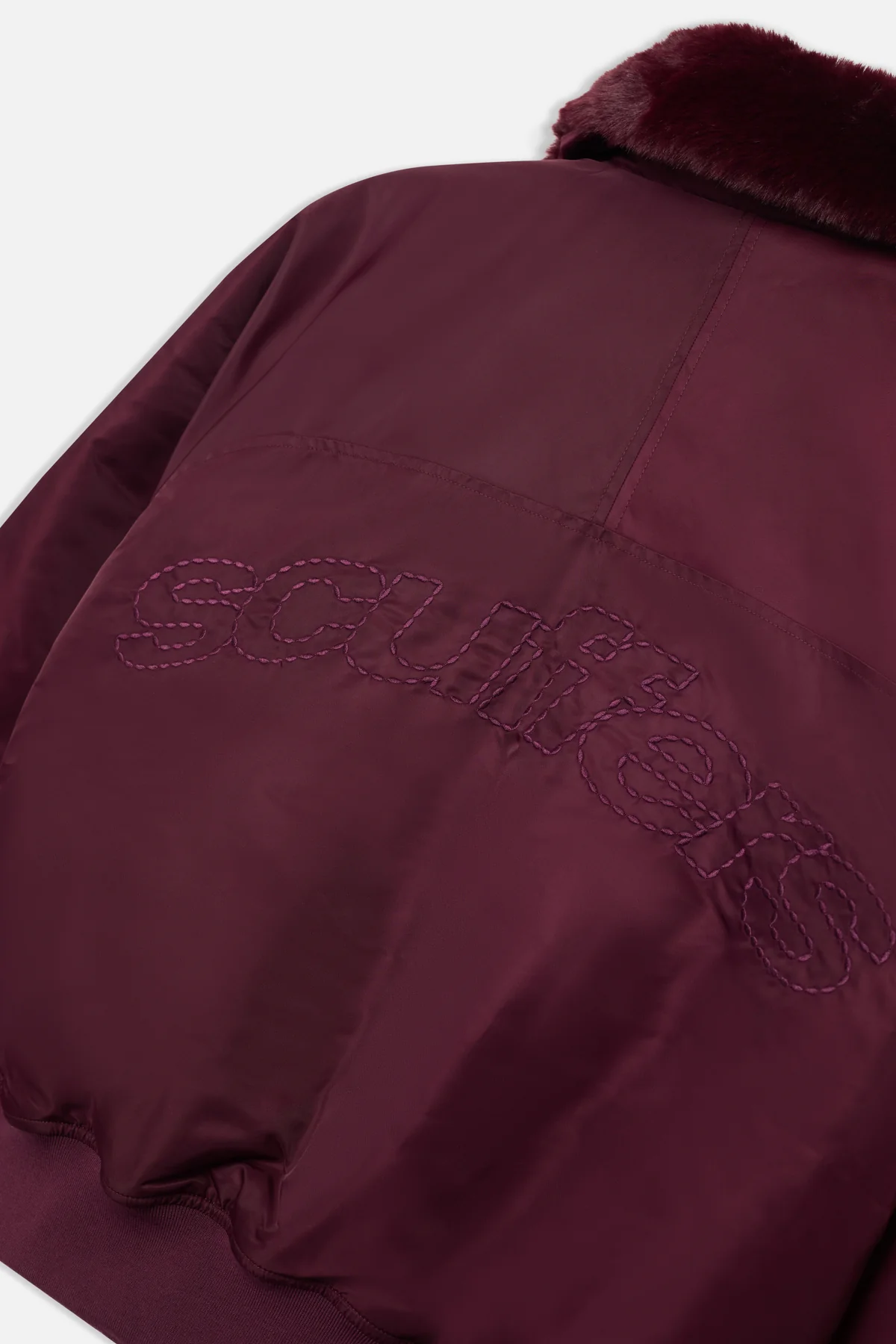 SCFF Burgundy Bomber Jacket - Image 11