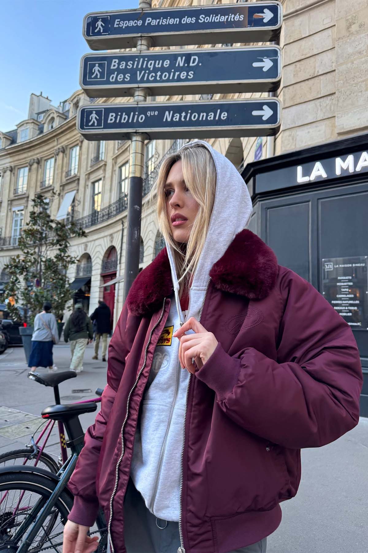 SCFF Burgundy Bomber Jacket - Image 14