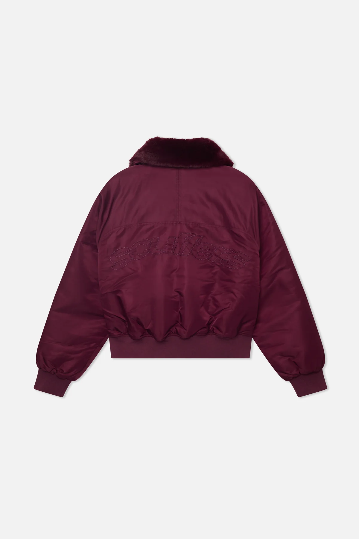 SCFF Burgundy Bomber Jacket - Image 3