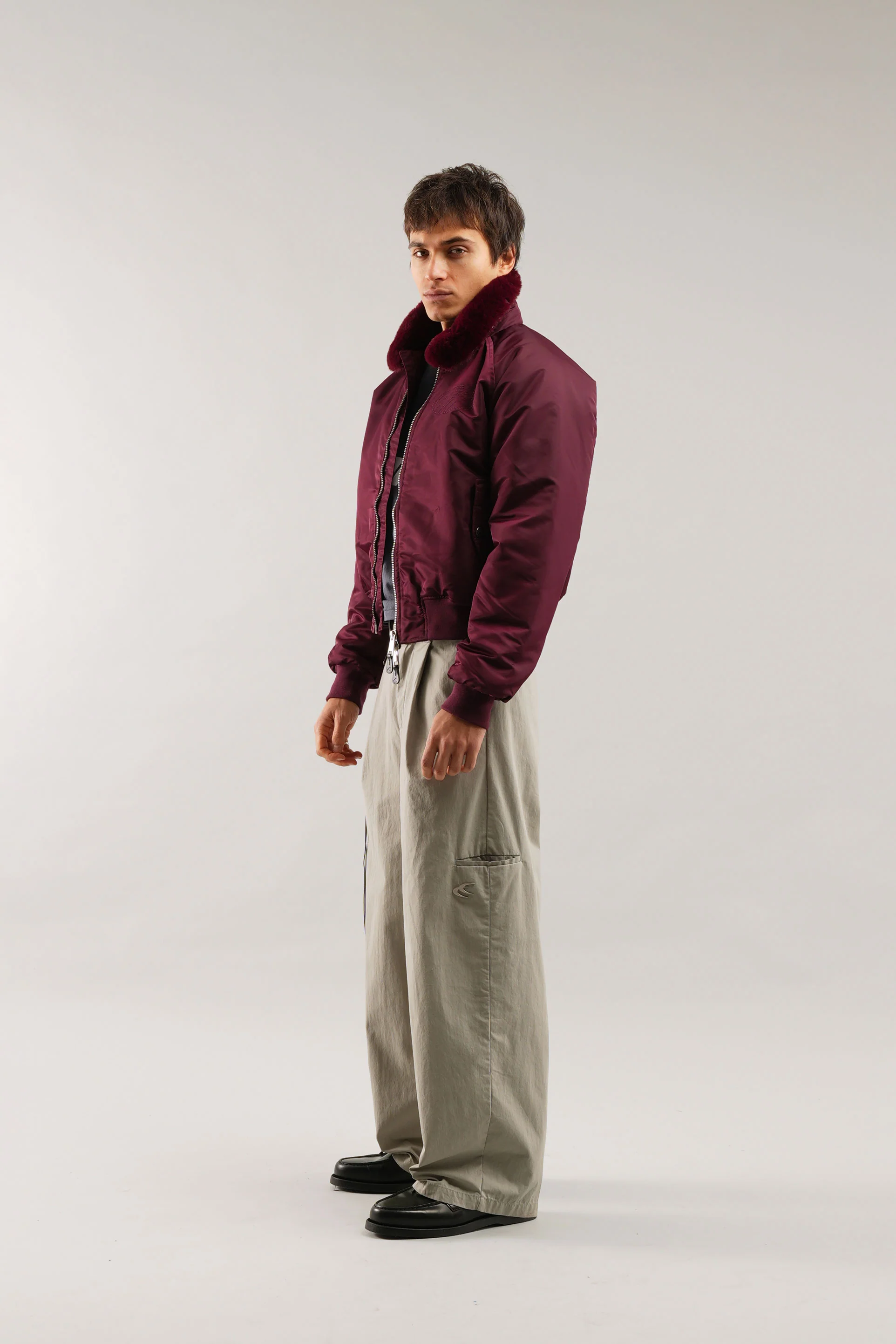 SCFF Burgundy Bomber Jacket - Image 6