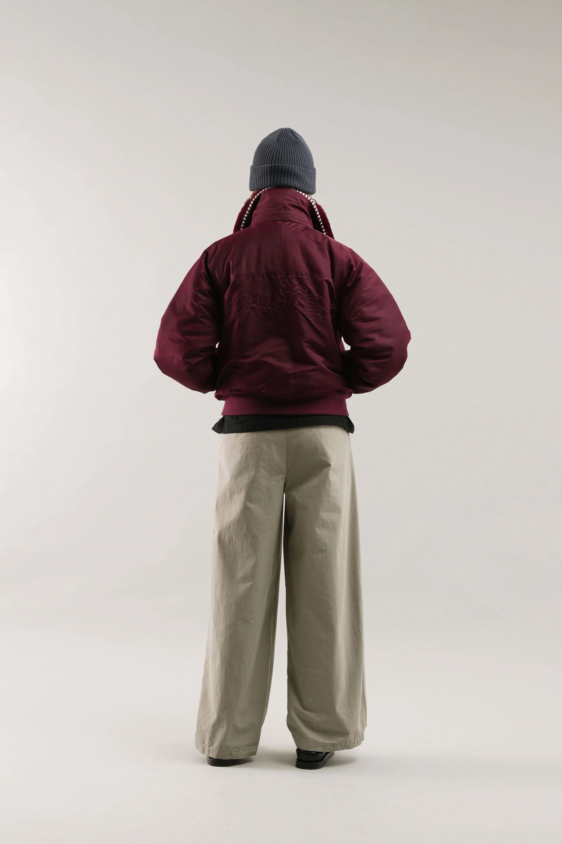 SCFF Burgundy Bomber Jacket - Image 7