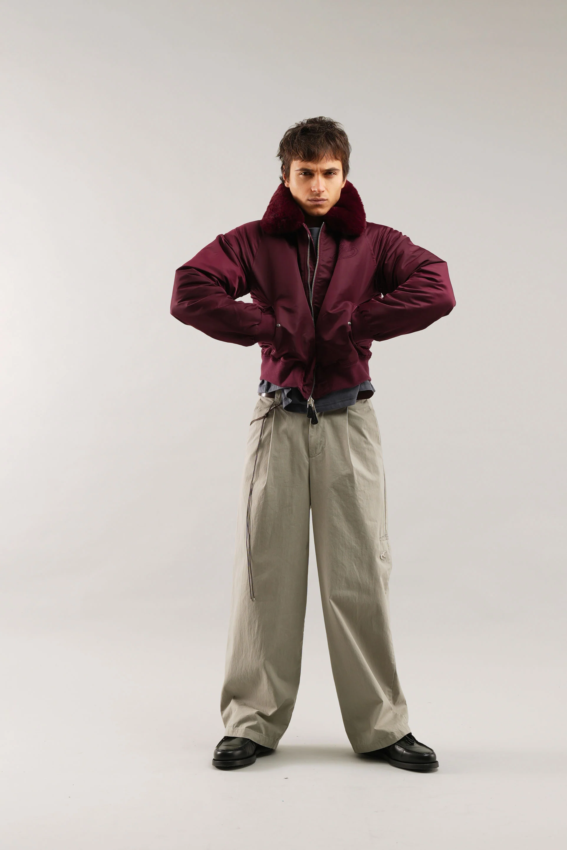 SCFF Burgundy Bomber Jacket - Image 8