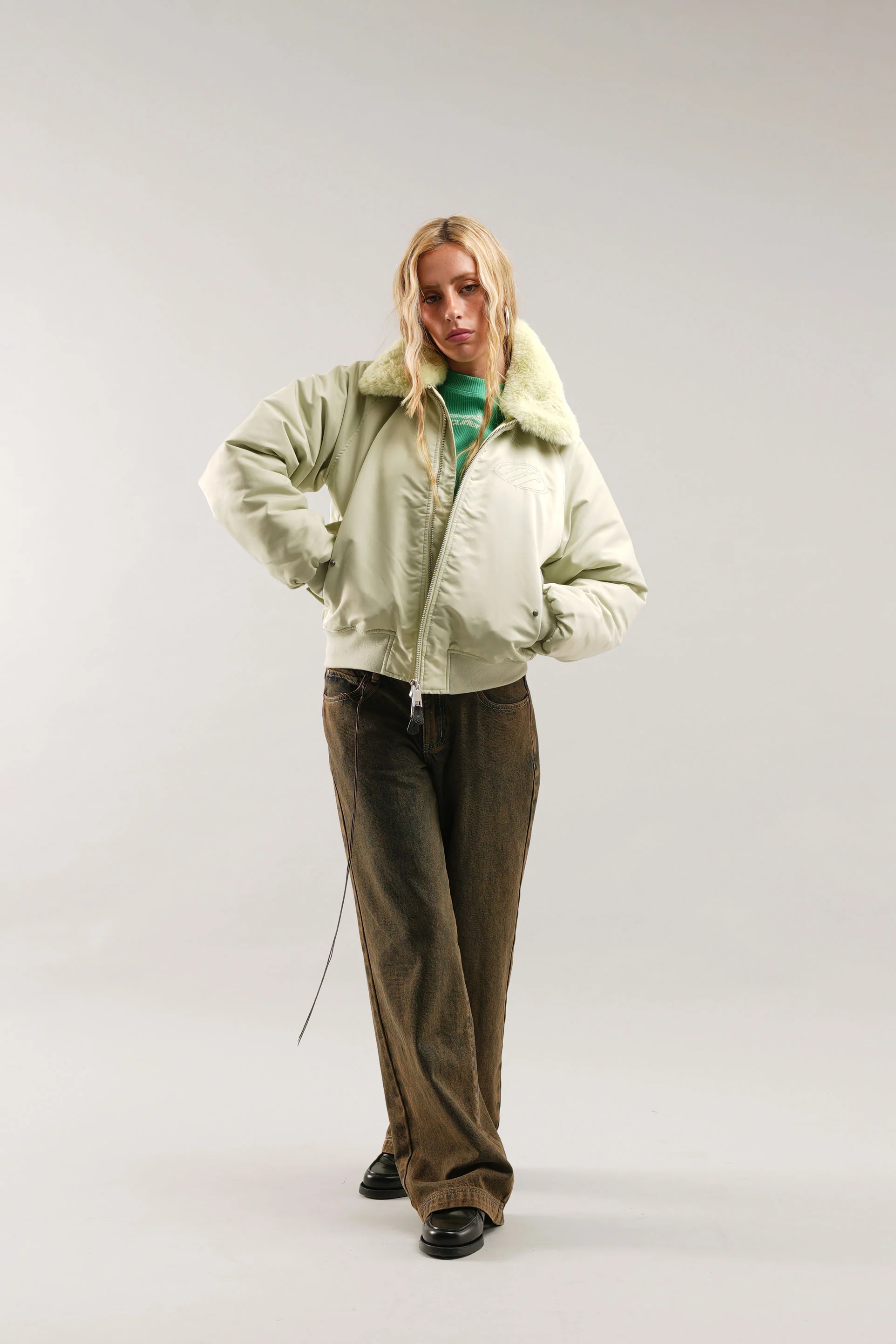 SCFF Green Mint Bomber Jacket - Image 8