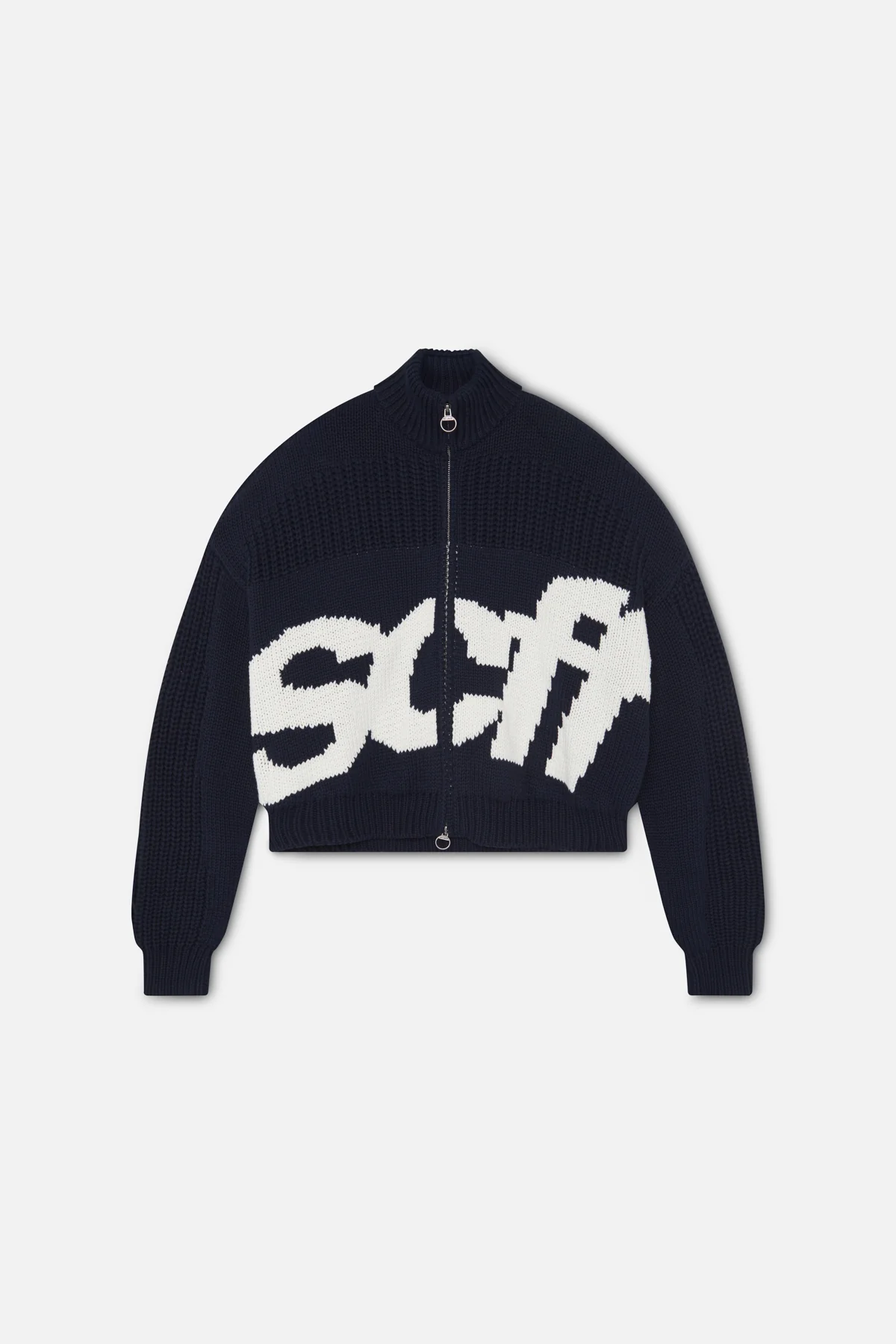 Scff Navy Knit Zipper - Image 2
