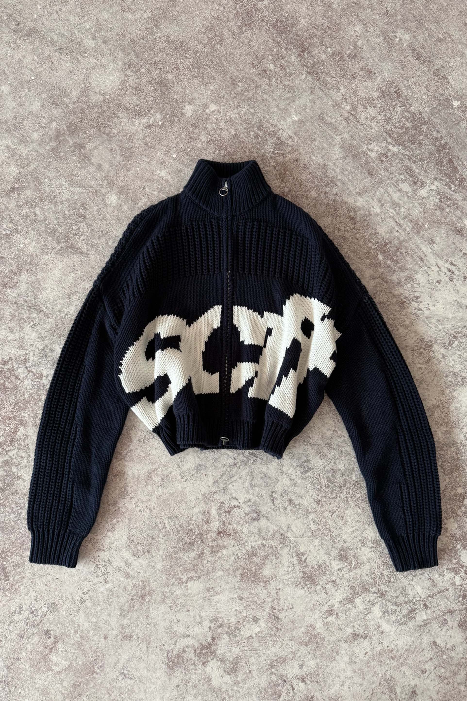Scff Navy Knit Zipper - Image 6