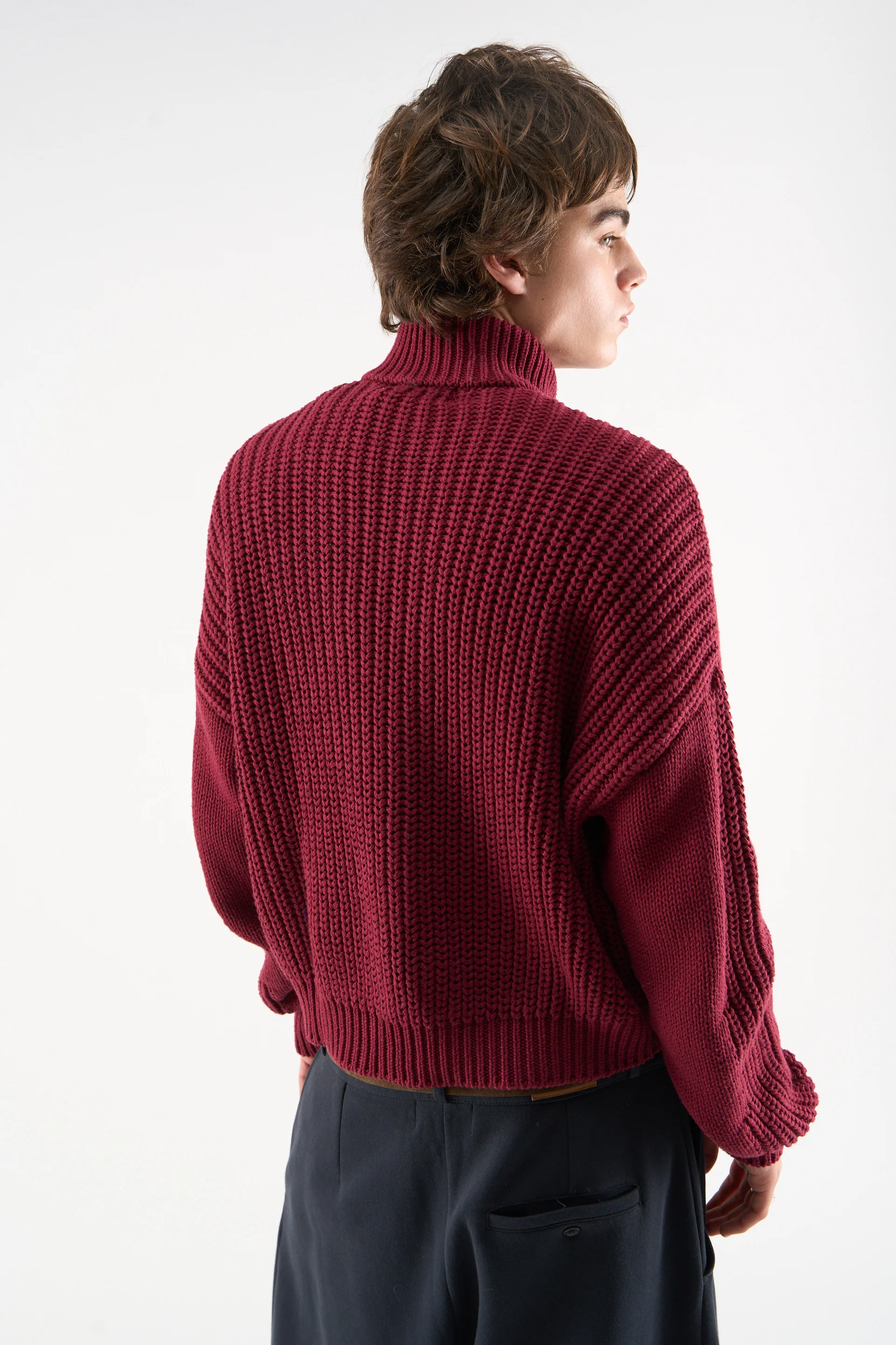 Scff Red Knit Zipper - Image 4