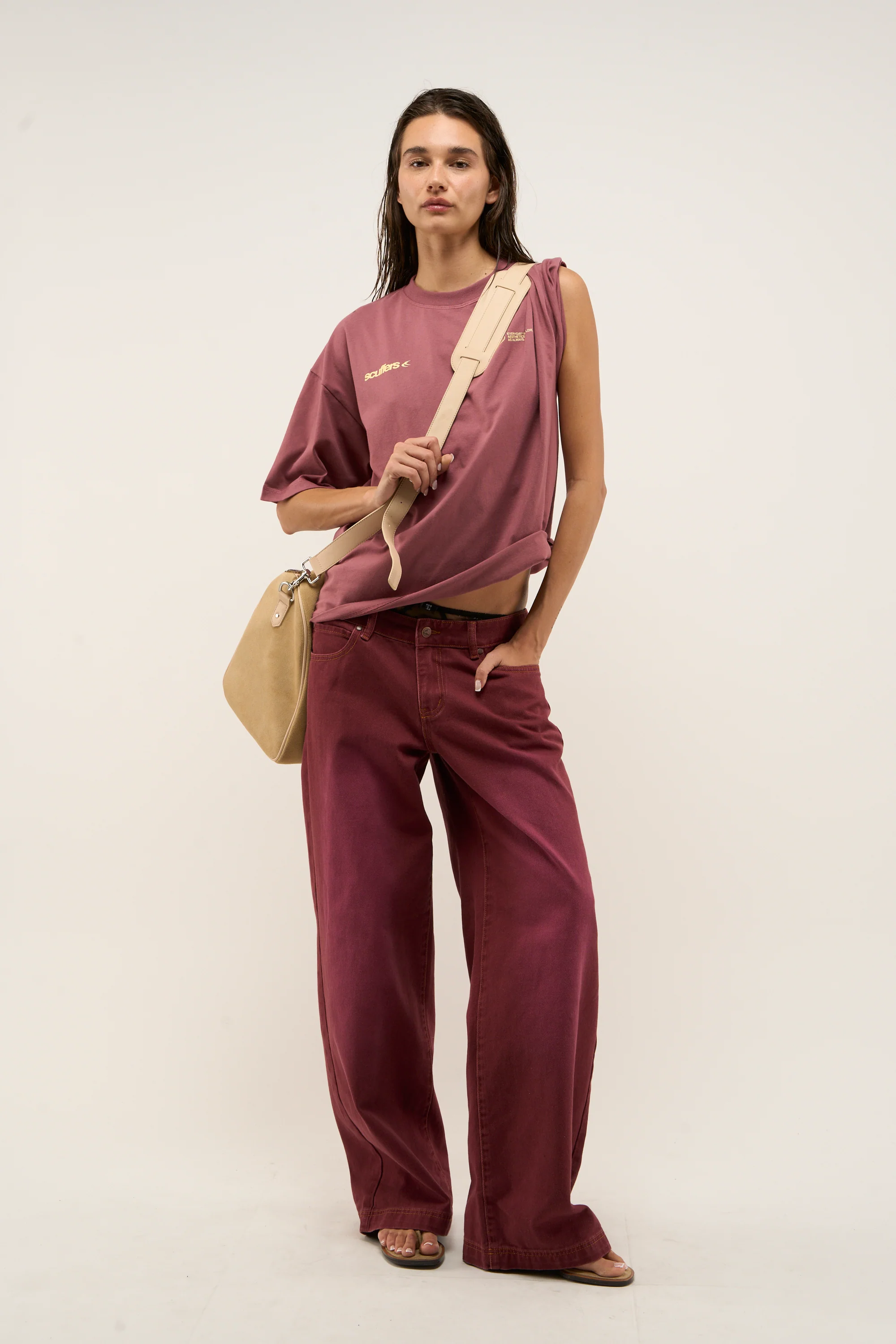 Sign Burgundy T-shirt - Image 4