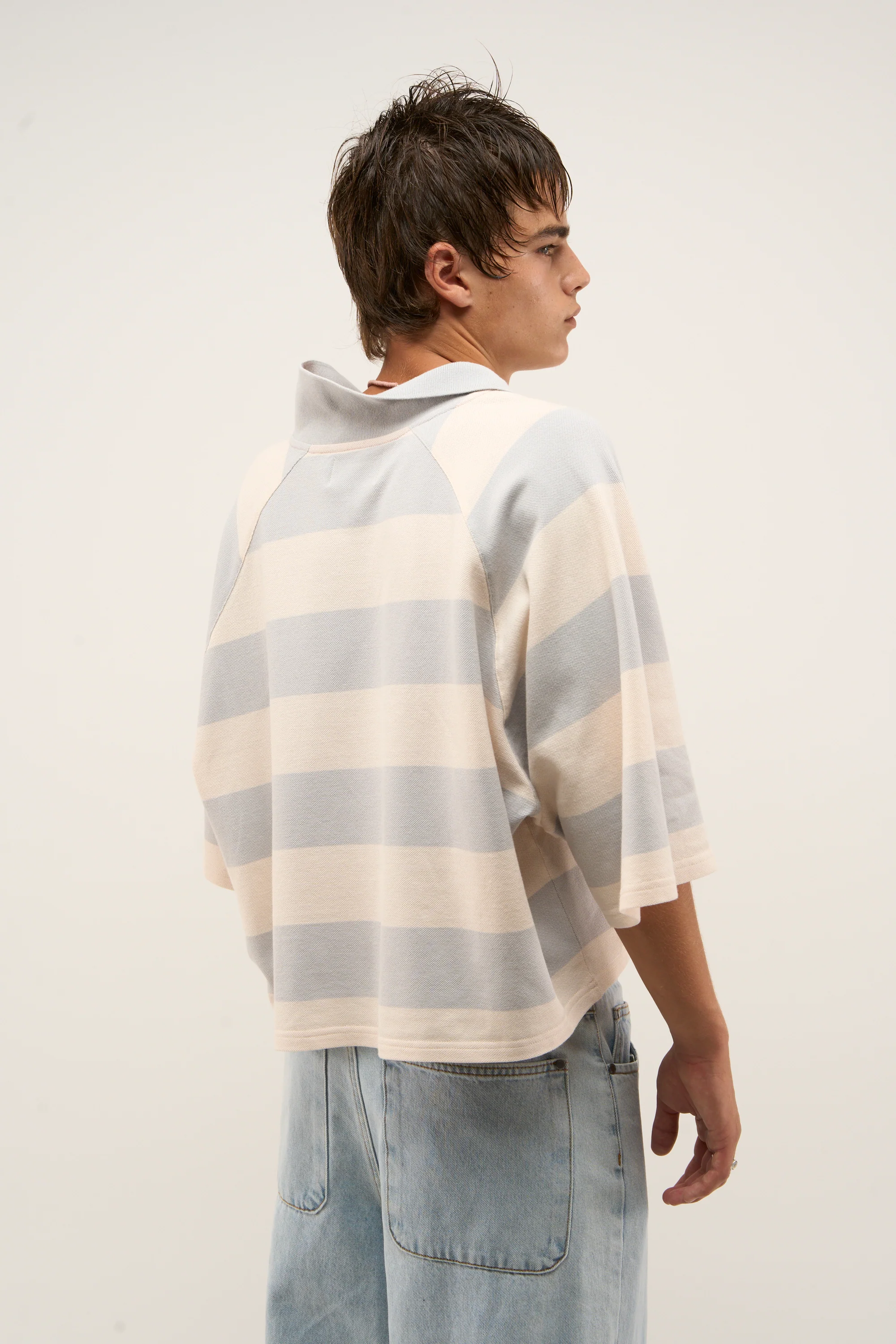 Signature Light Blue Striped Polo - Image 4