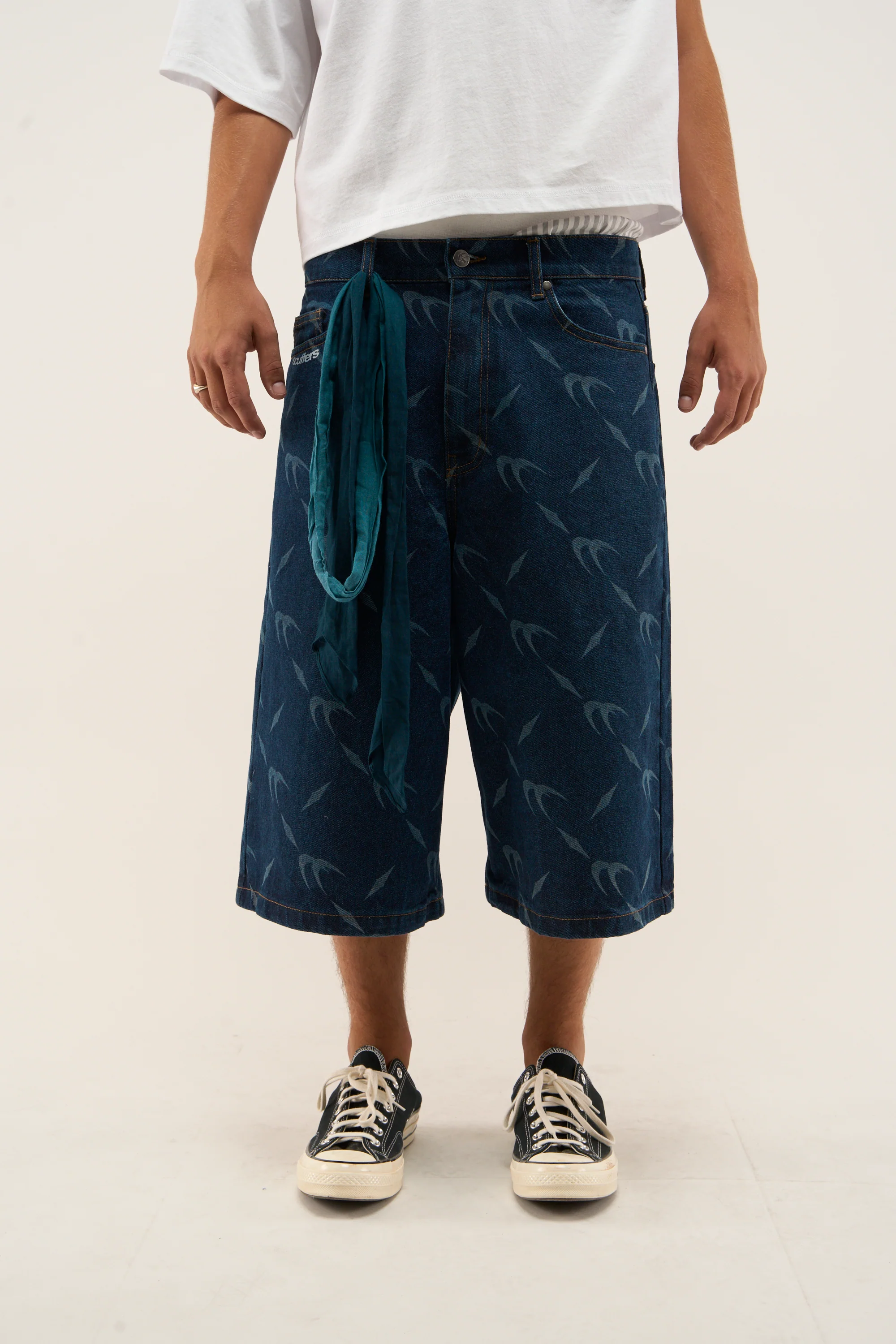 Silver Dark Blue Jorts - Image 4