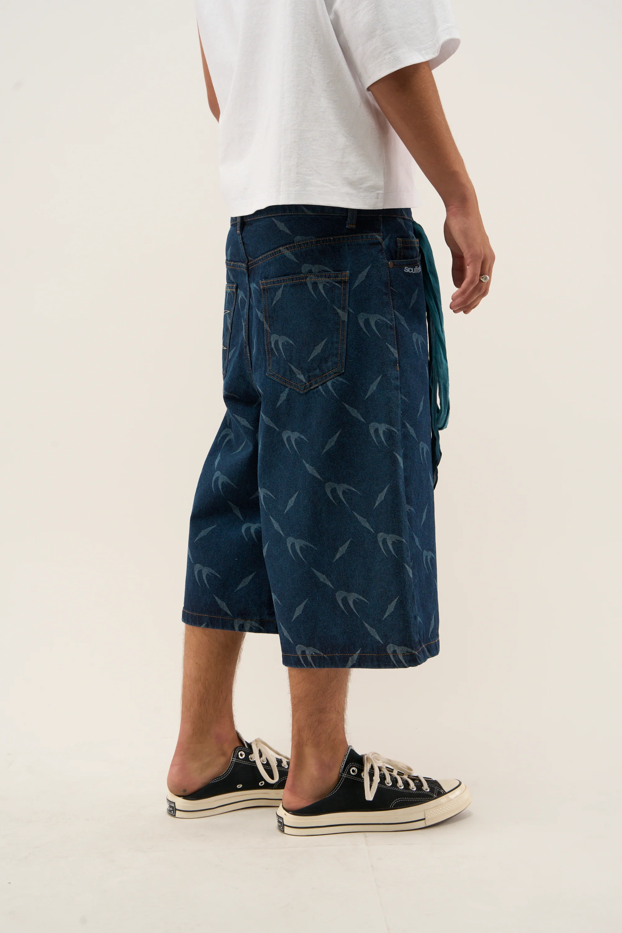 Silver Dark Blue Jorts - Image 6