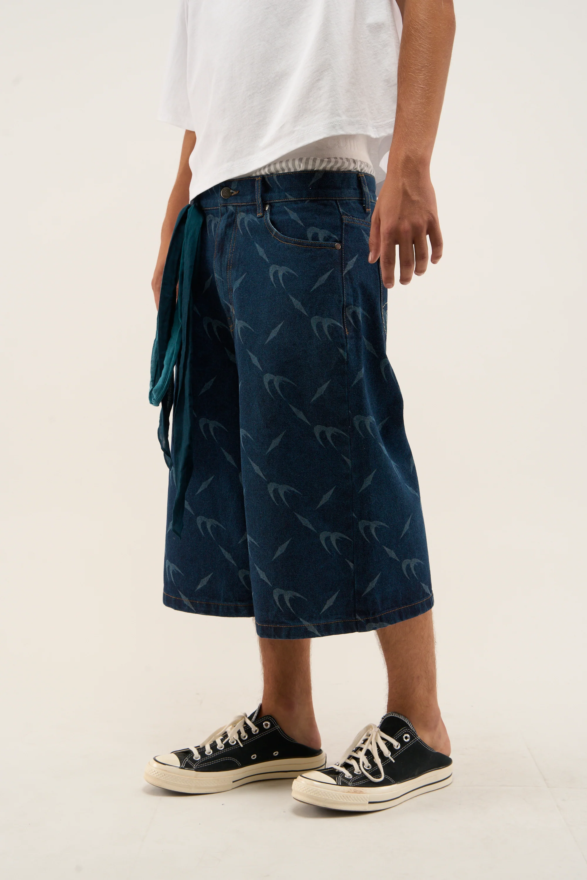 Silver Dark Blue Jorts - Image 8