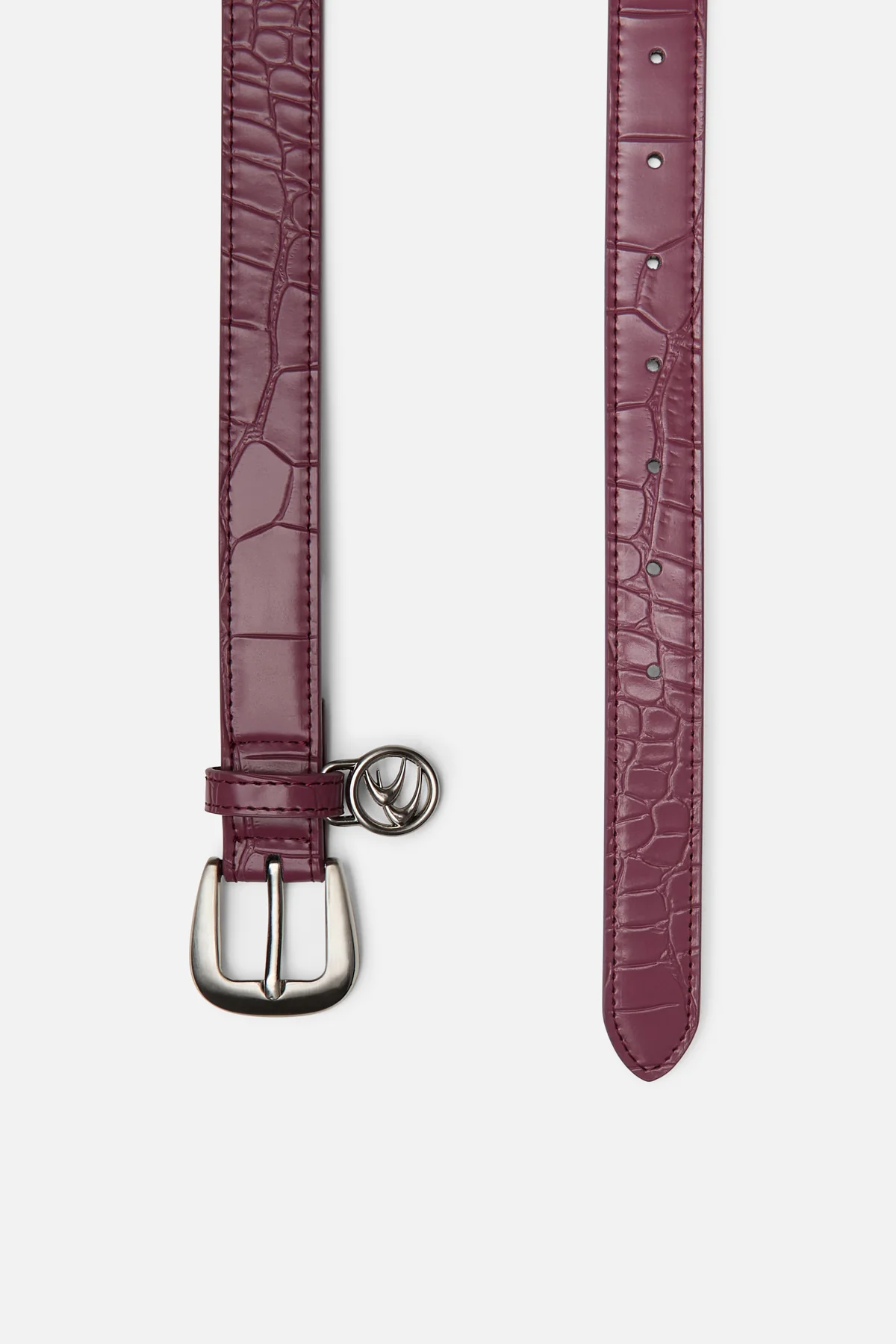Slim Burgundy Belt - Image 2