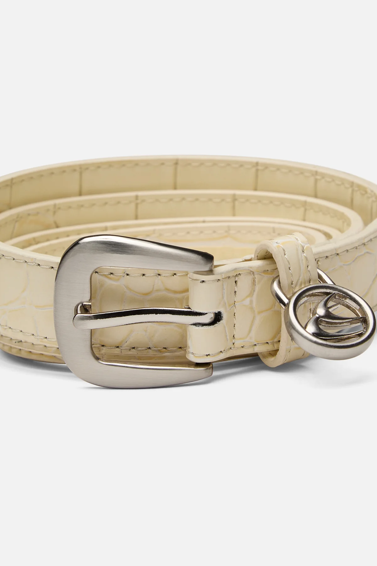 Slim Ecru Belt - Image 3