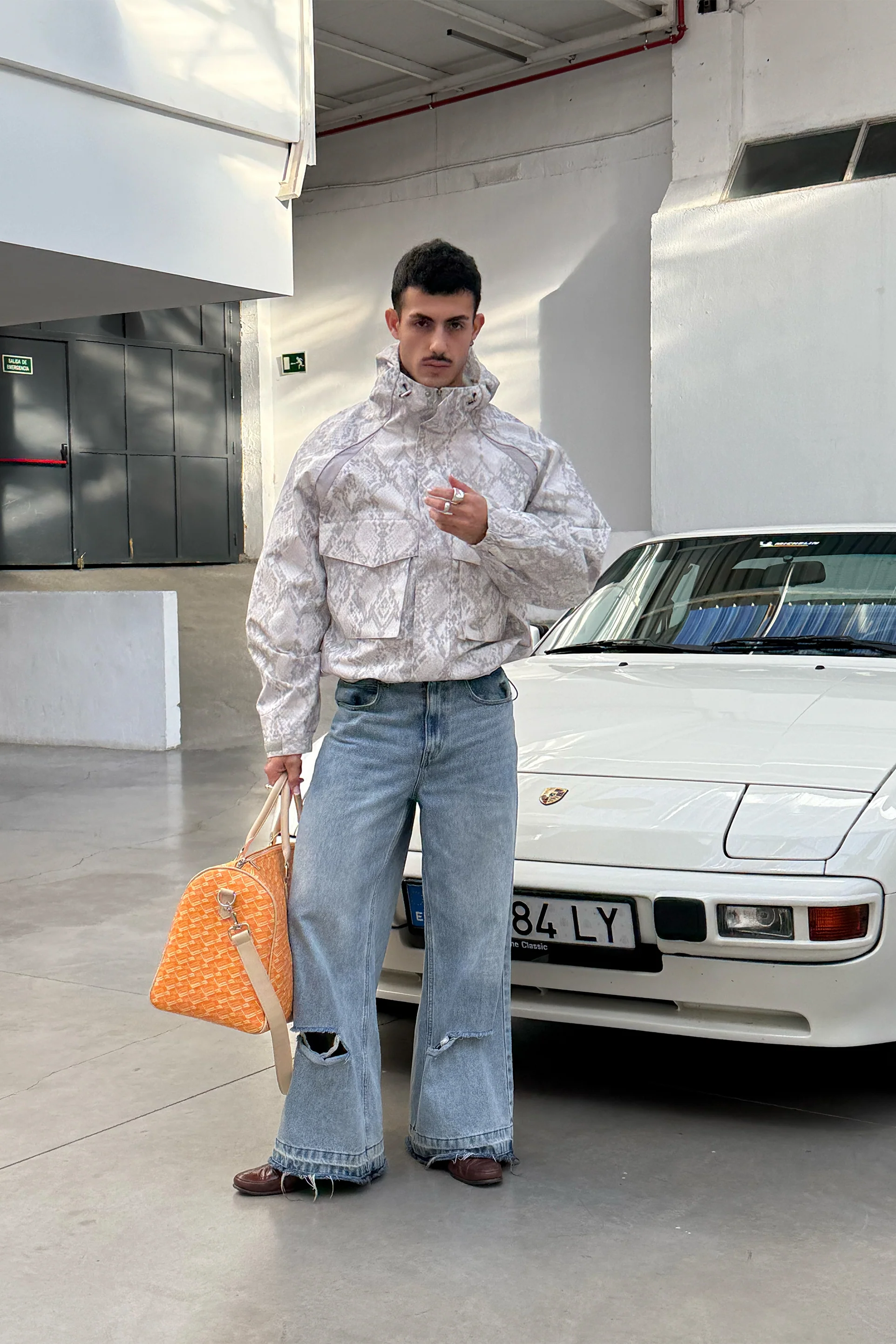 Snake Light Grey Windbreaker - Image 12