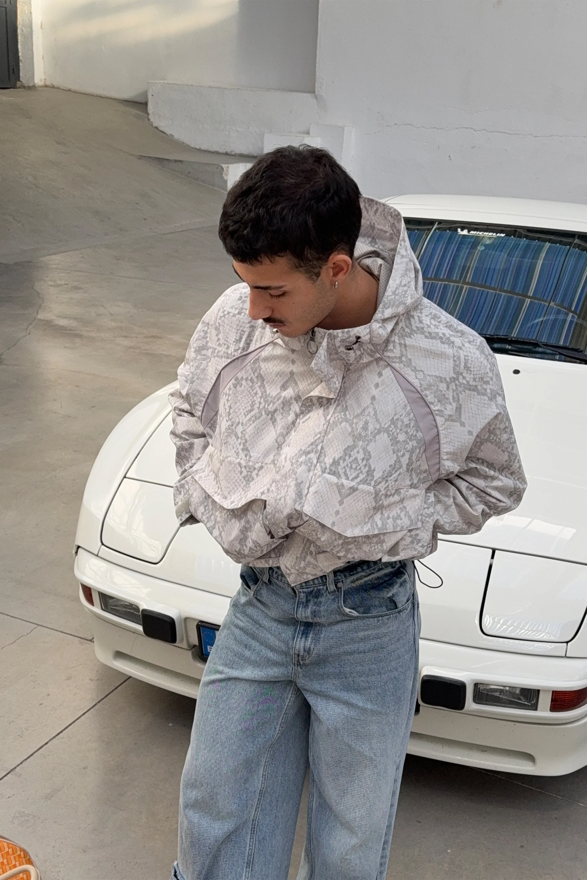 Snake Light Grey Windbreaker - Image 13