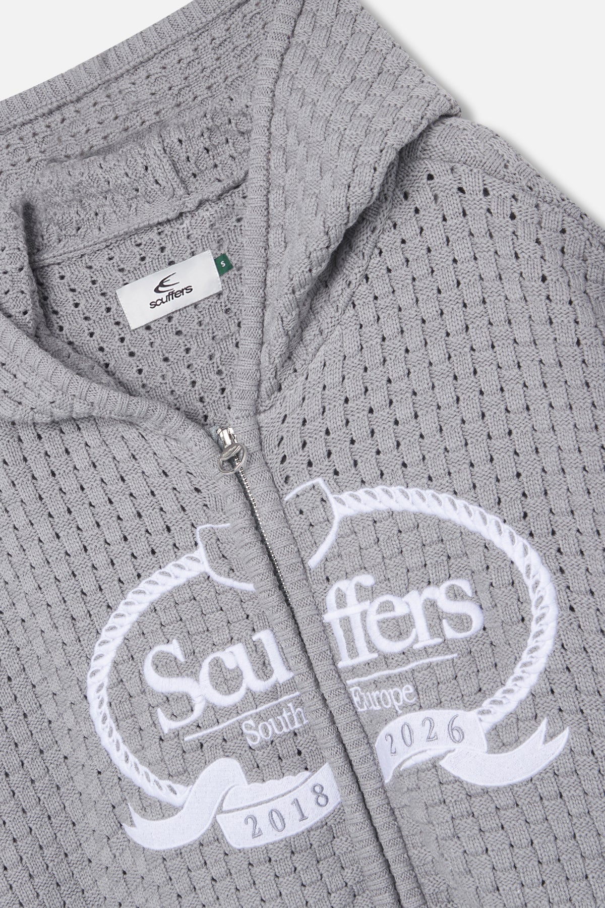 South Europe Light Grey Knit Zipper - Image 8