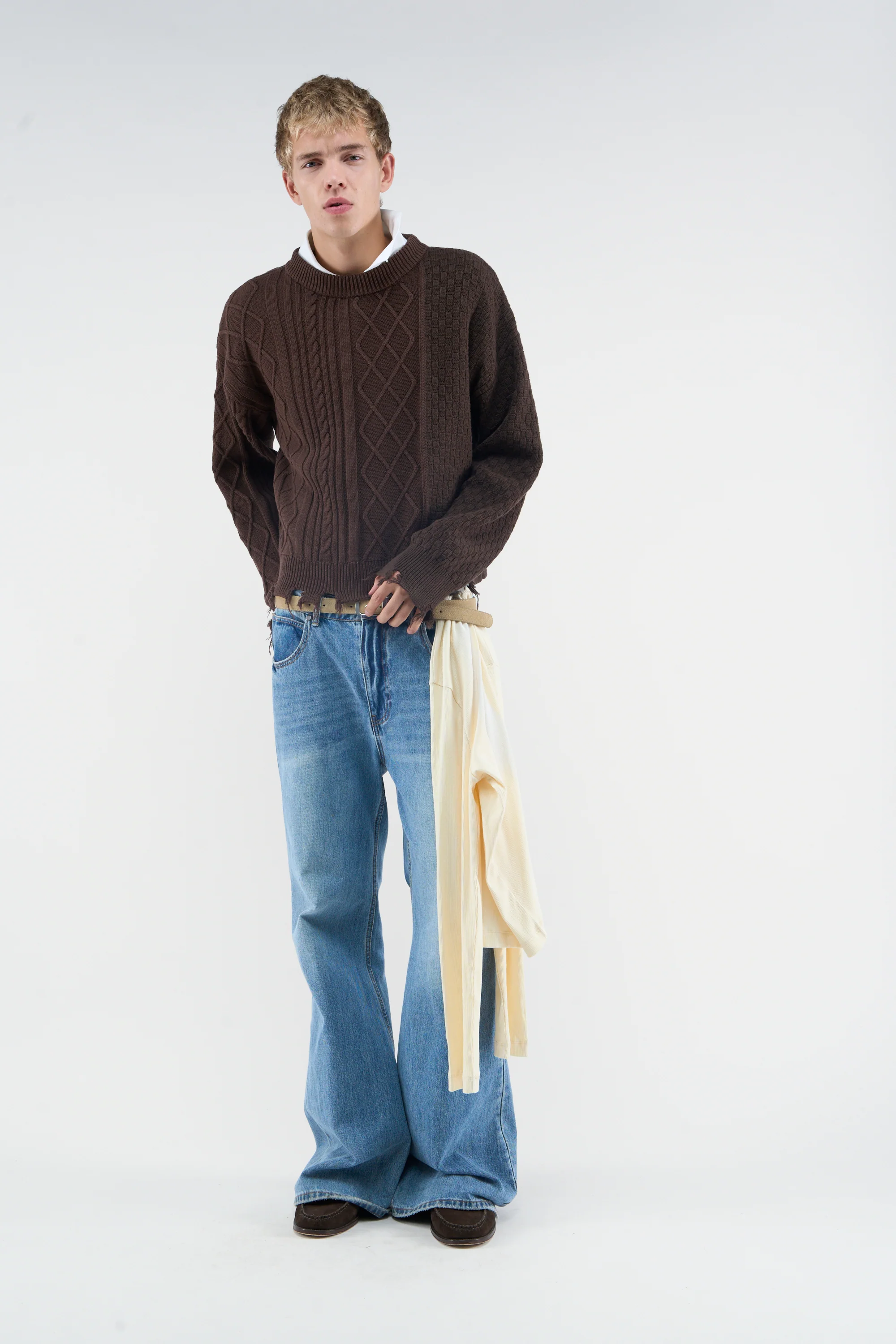 Split Brown Knit - Image 2