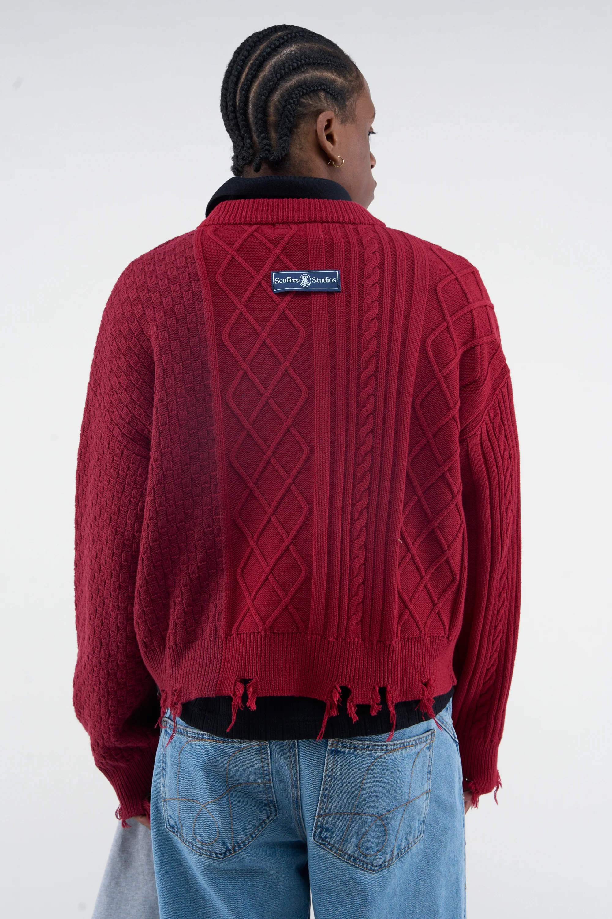 Split Burgundy Knit - Image 3