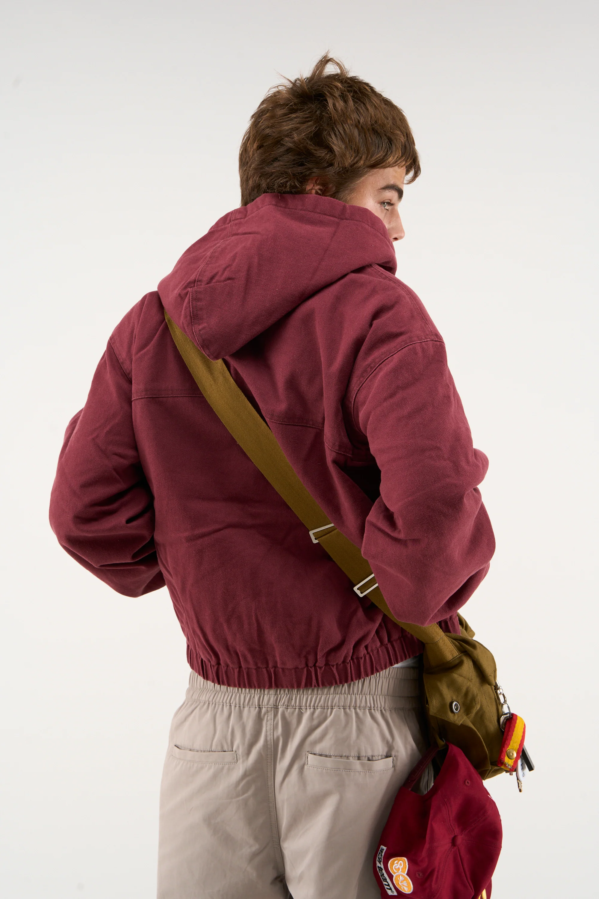 Stained Burgundy Work Jacket - Image 4
