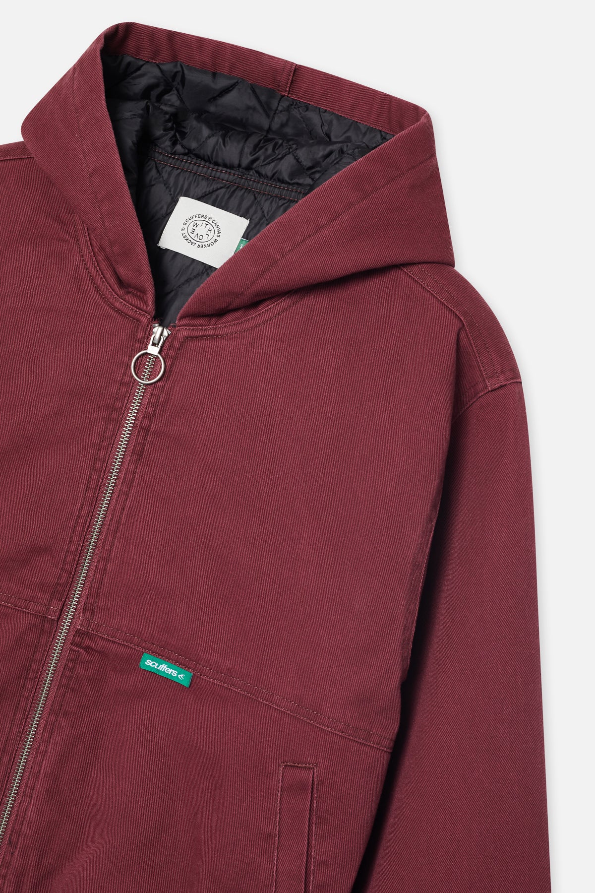 Stained Burgundy Work Jacket - Image 6